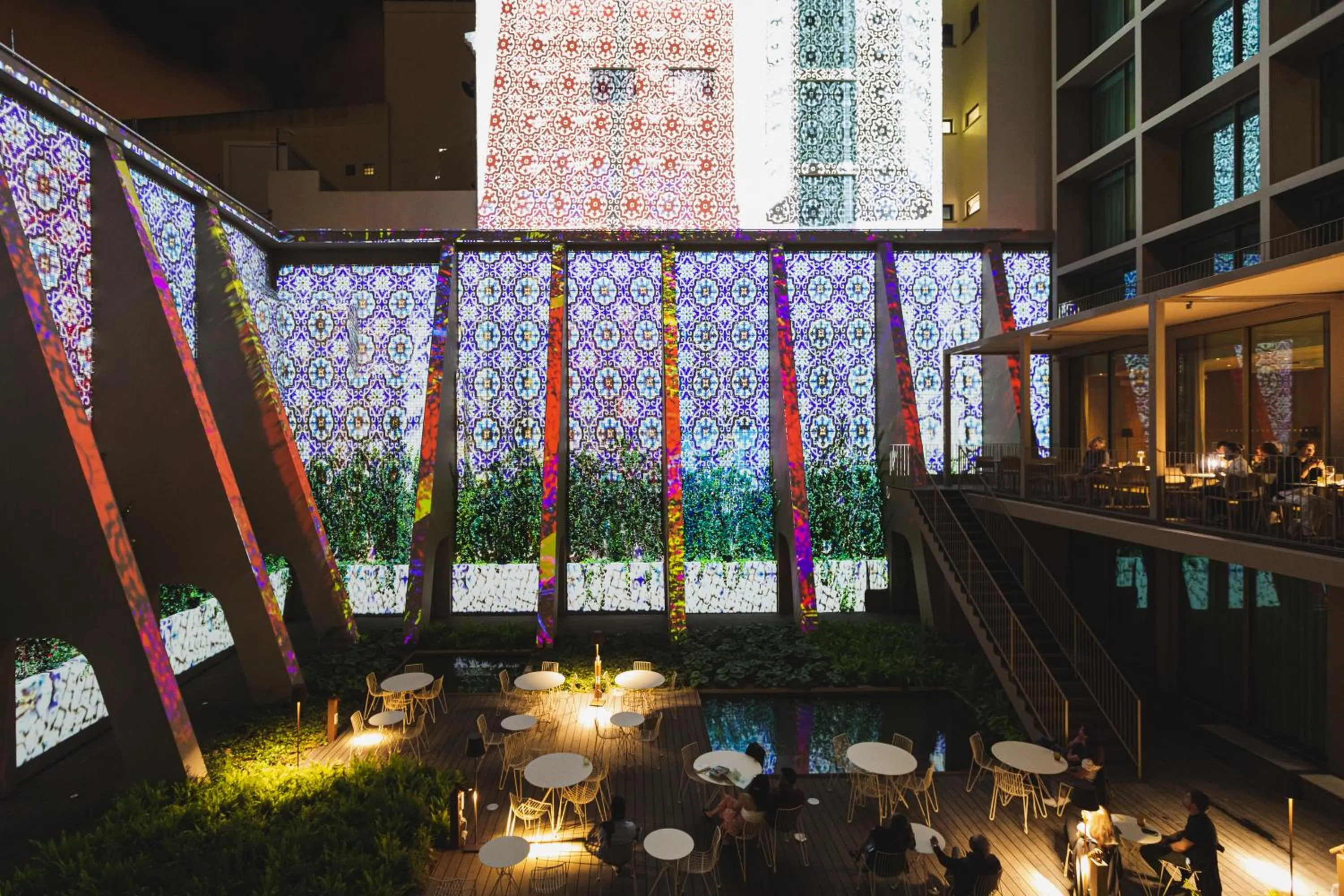 Patio in Lumen Hotel & The Lisbon Light Show