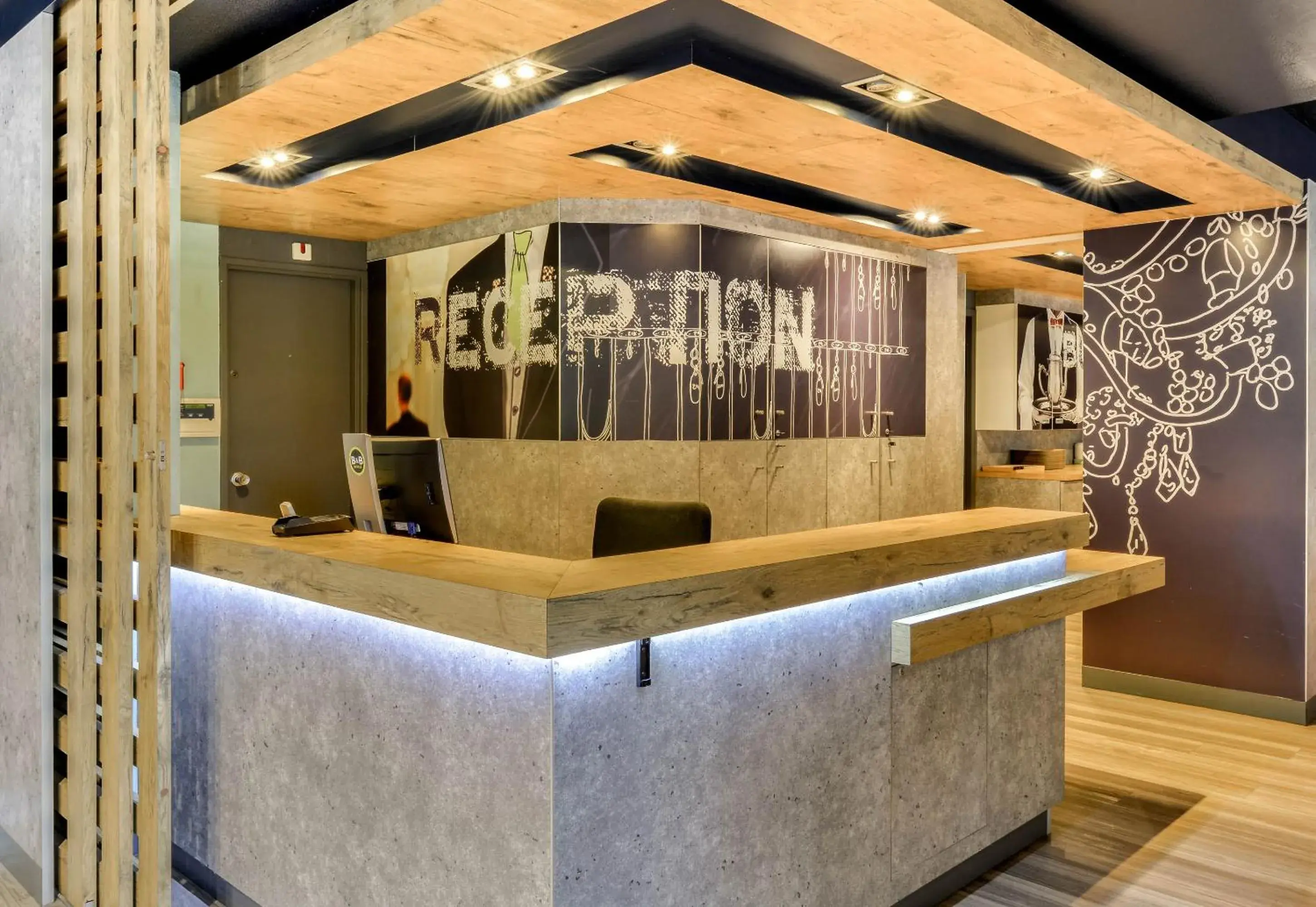 Lobby or reception in B&B HOTEL Montpellier Sud Lattes Lobby or reception in B&B HOTEL Montpellier Sud Lattes