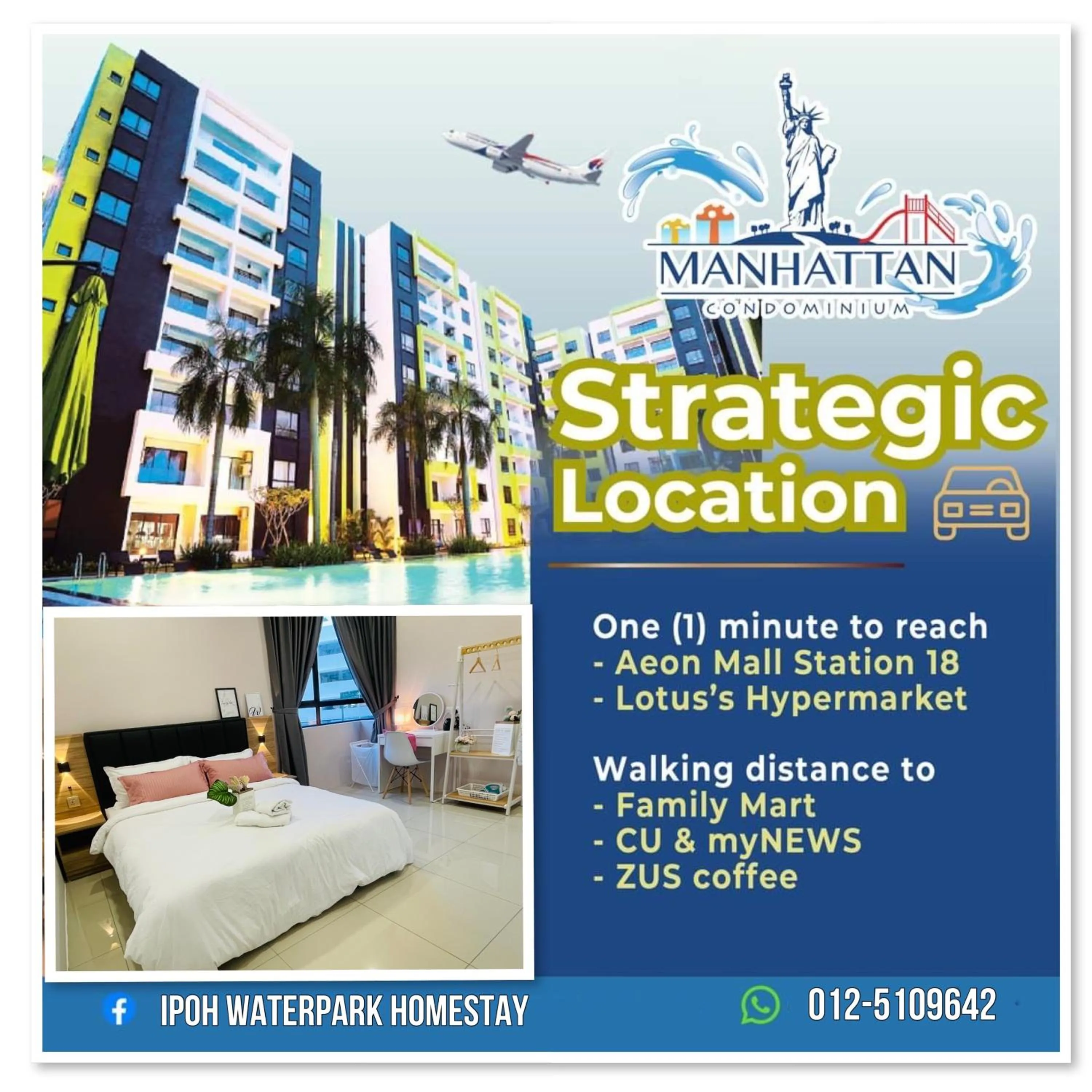 Location in Ipoh Waterpark Manhattan Premium Suites by IWH Suites