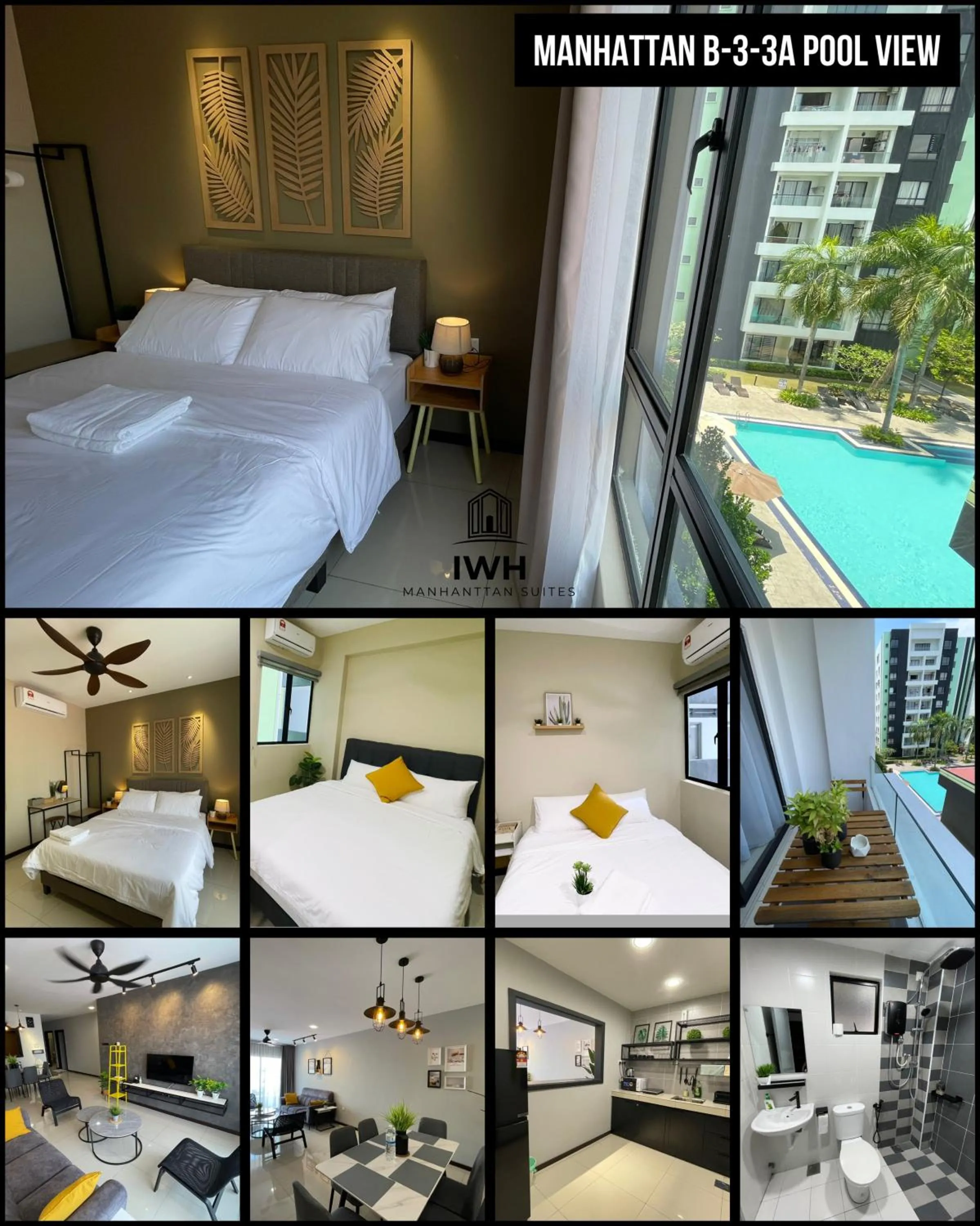 Bed in Ipoh Waterpark Manhattan Premium Suites by IWH Suites