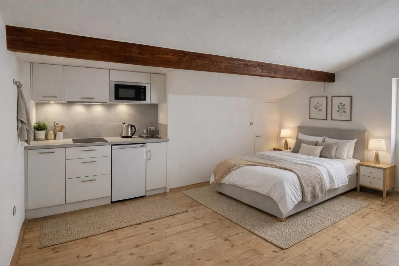 Bed in Römercastell Wirtshaus & Hotel