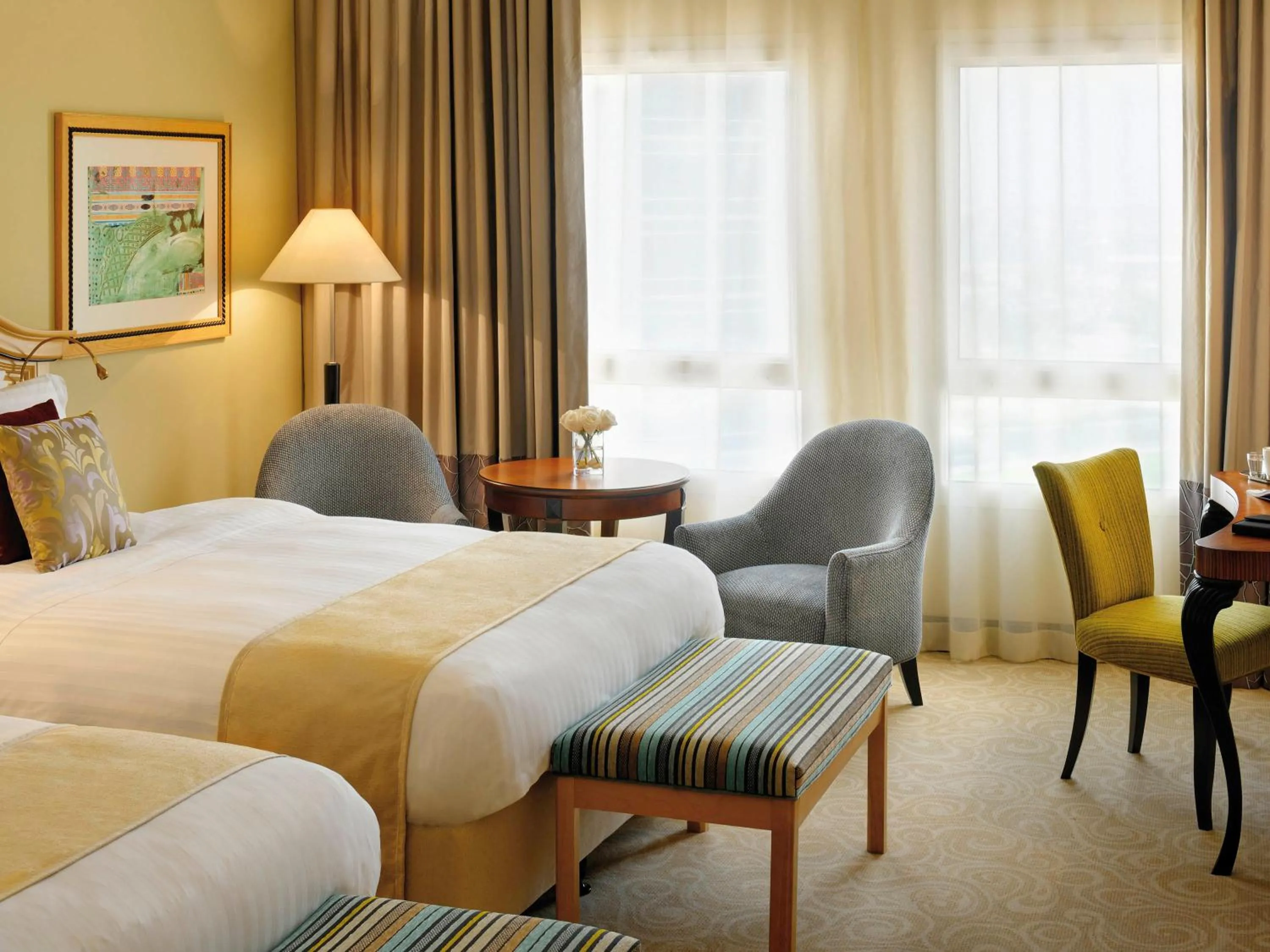 Bed in Mövenpick Hotel Doha