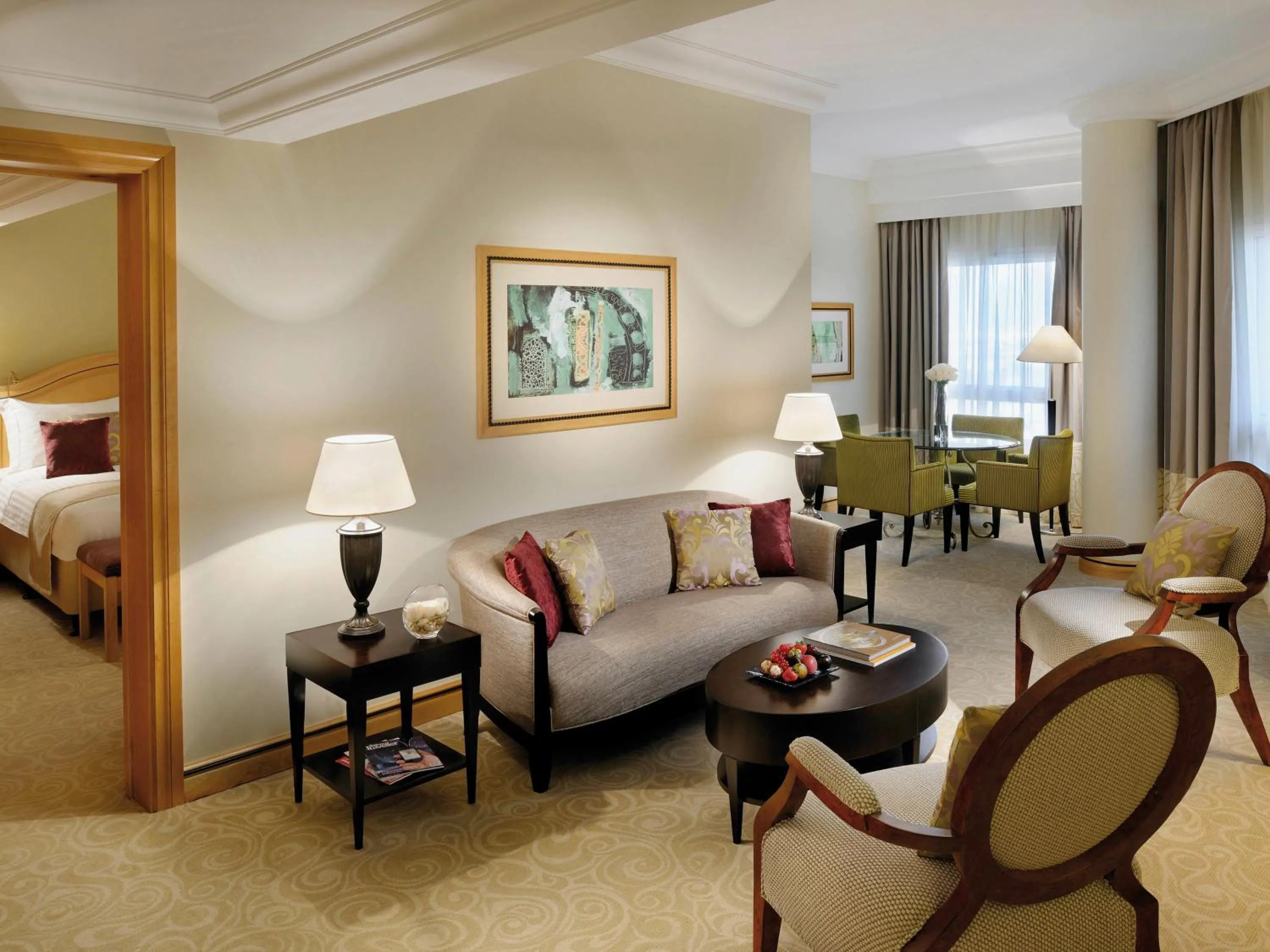 View (from property/room), Bed in Mövenpick Hotel Doha