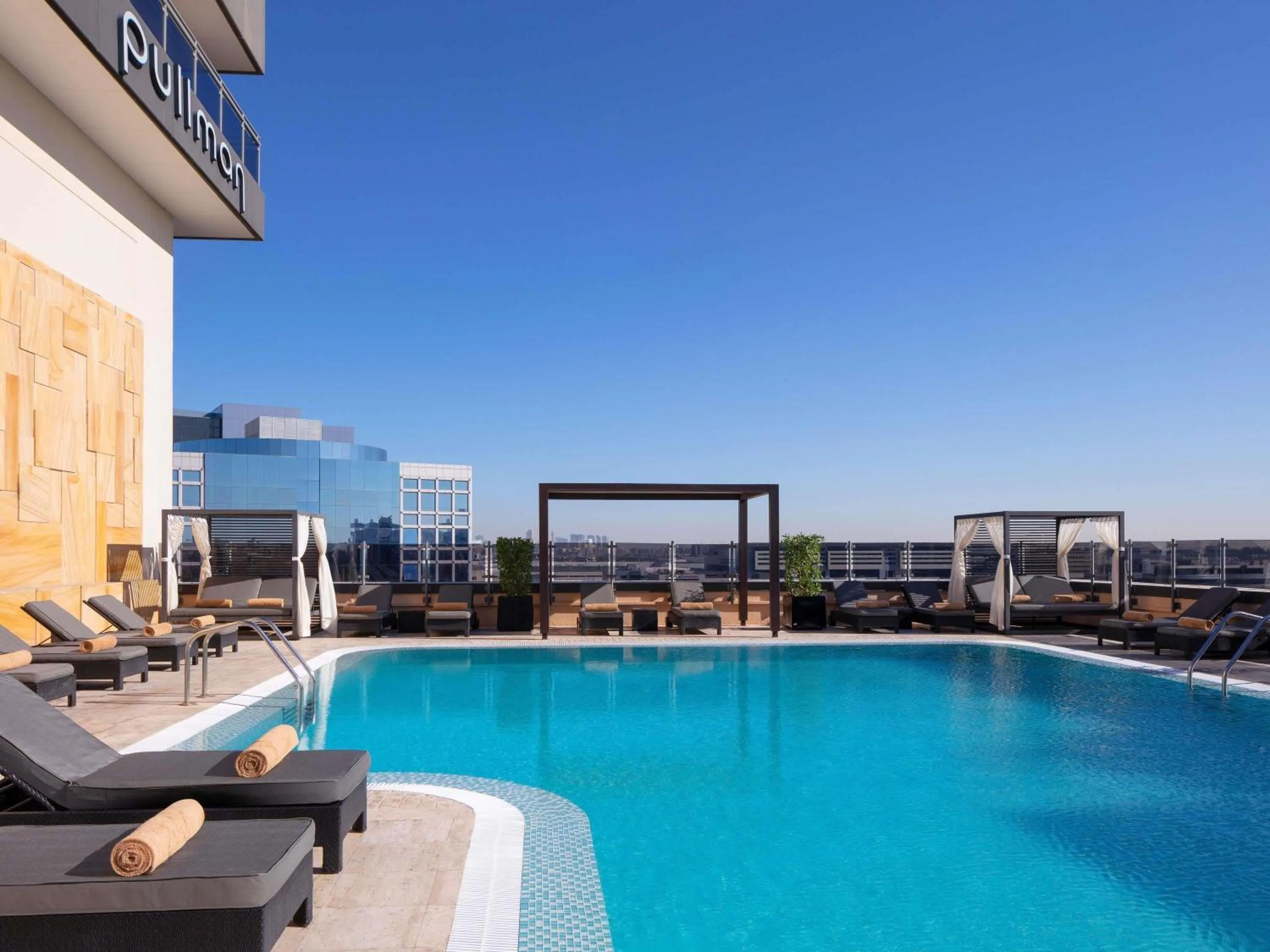 Pool view in Pullman Dubai Creek City Centre