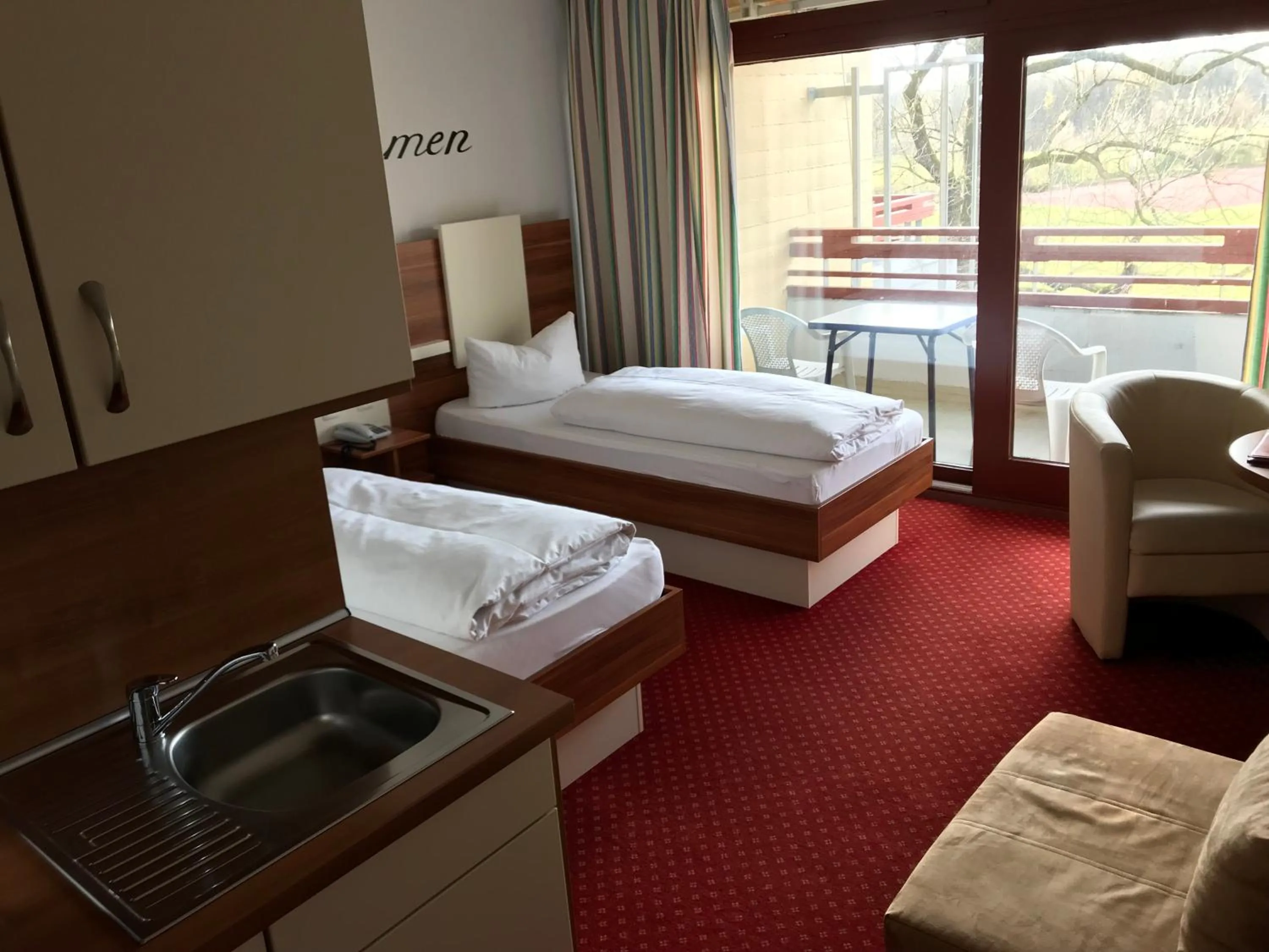 Balcony/Terrace, Bed in Central Hotel-Apart München