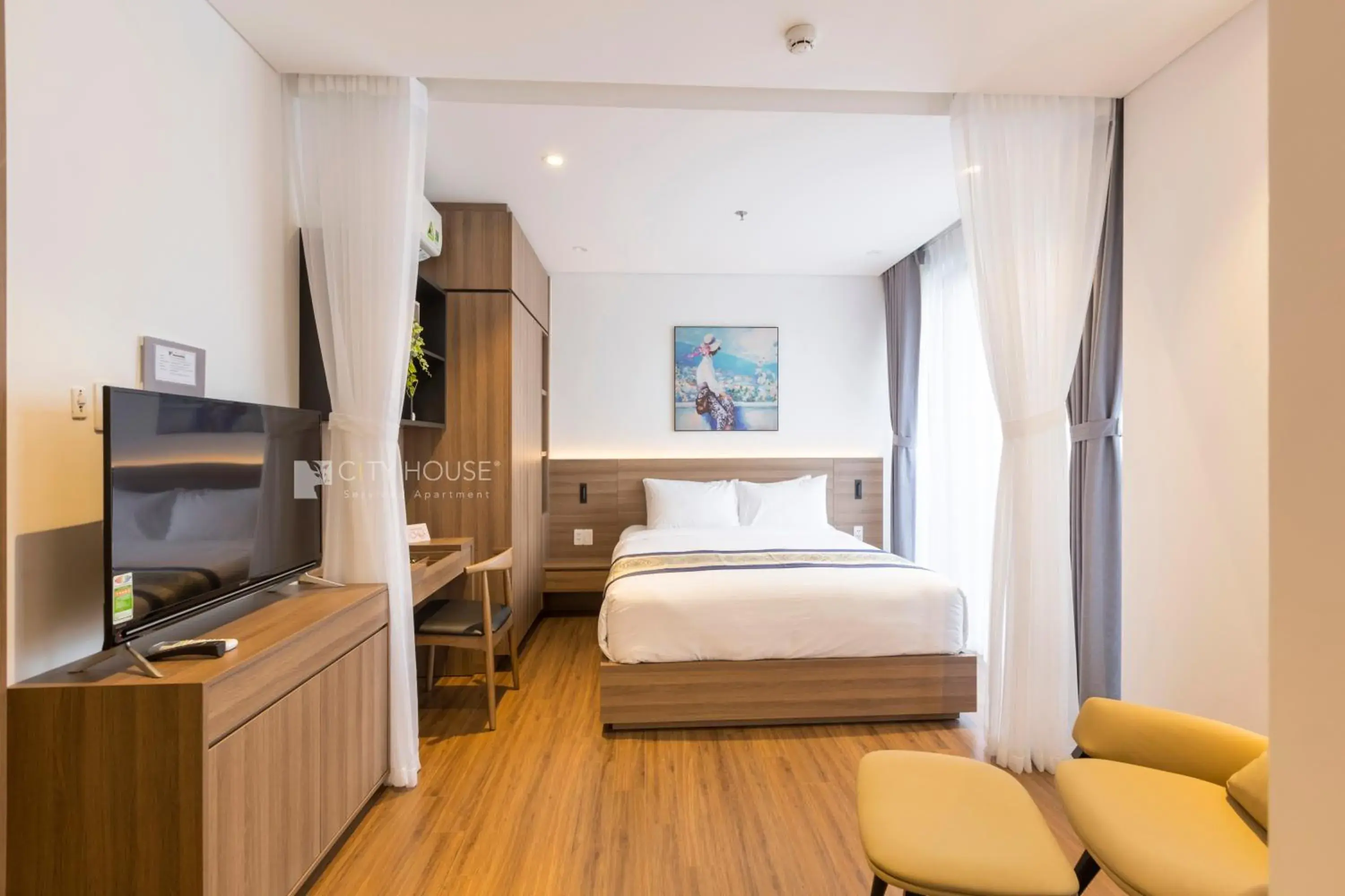 TV and multimedia, Bed in CityHouse - Kim Nguyên TV and multimedia, Bed in CityHouse - Kim Nguyên