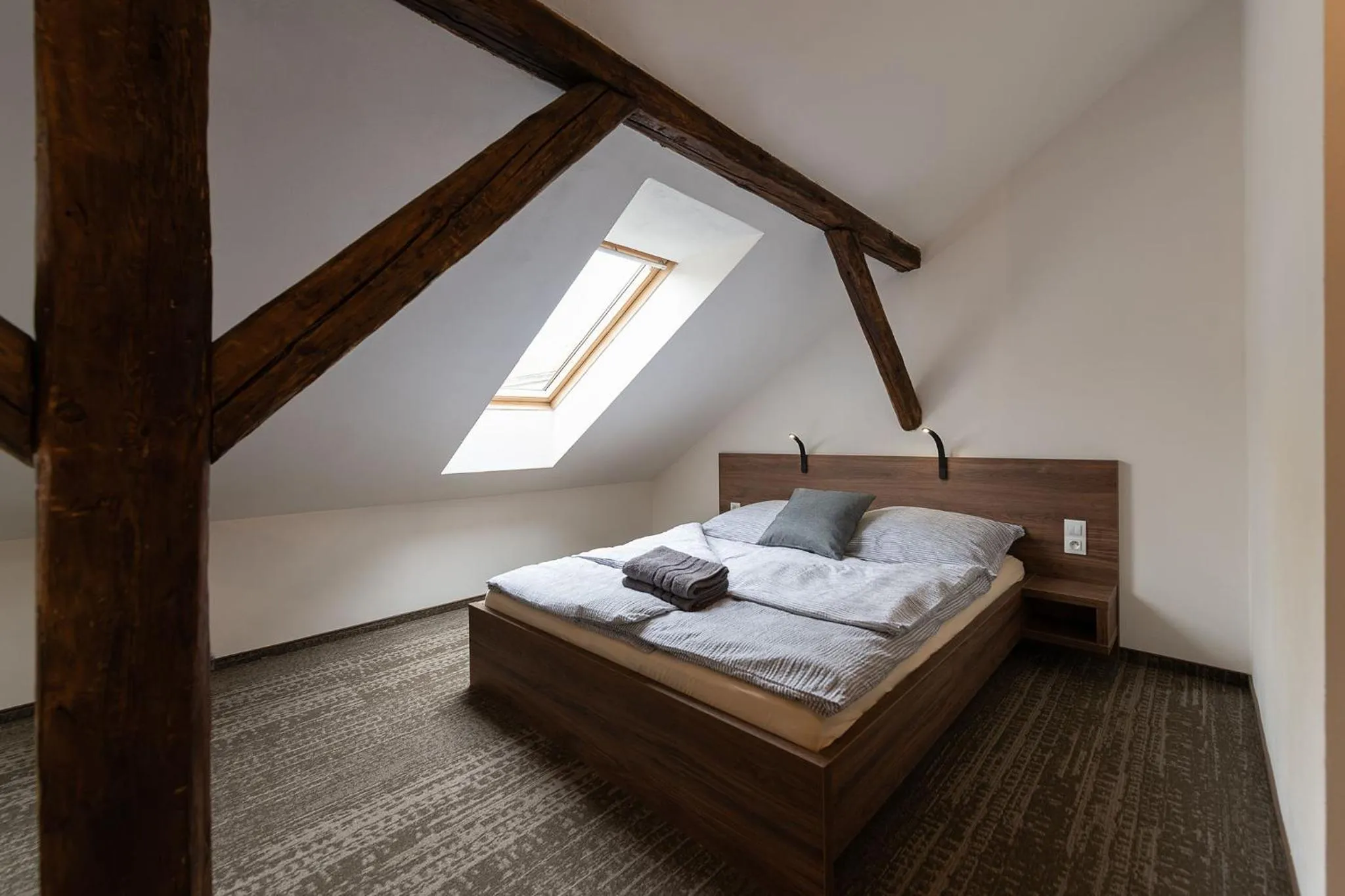 Bed in Apartsee Wellness Plzeň