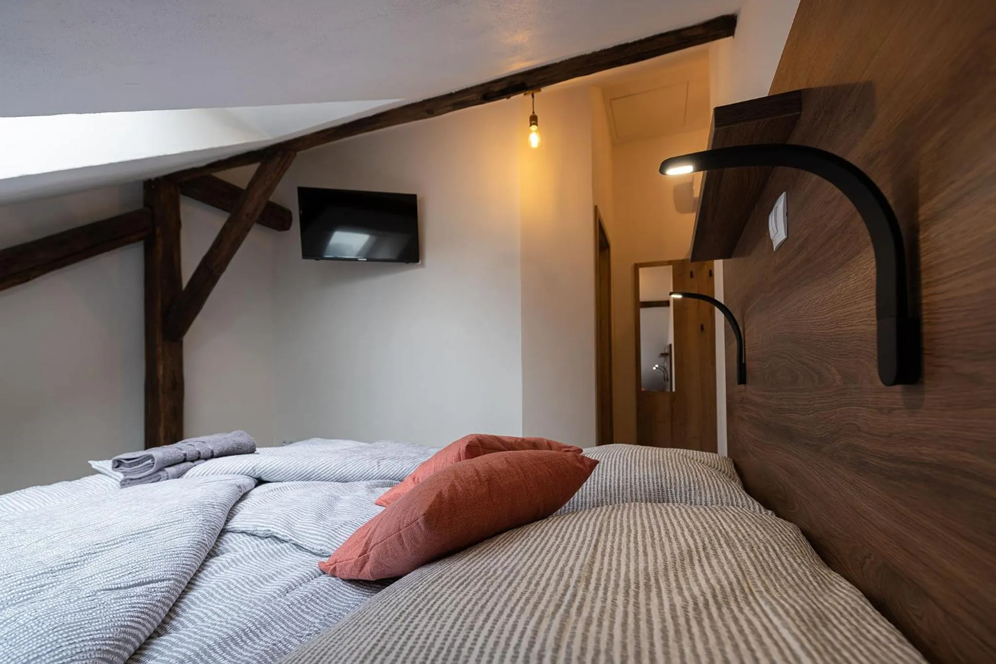 Bed in Apartsee Wellness Plzeň