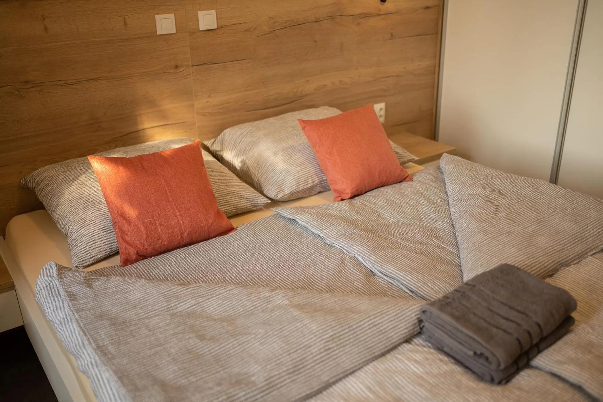 Bed in Apartsee Wellness Plzeň