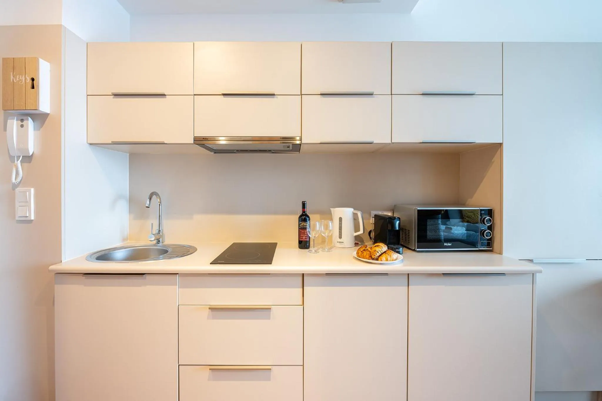Kitchen or kitchenette in Aparthotel City Break Wolska