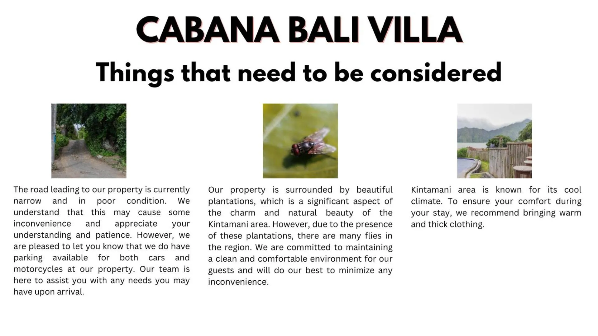 Logo/Certificate/Sign in Cabana Bali Villa