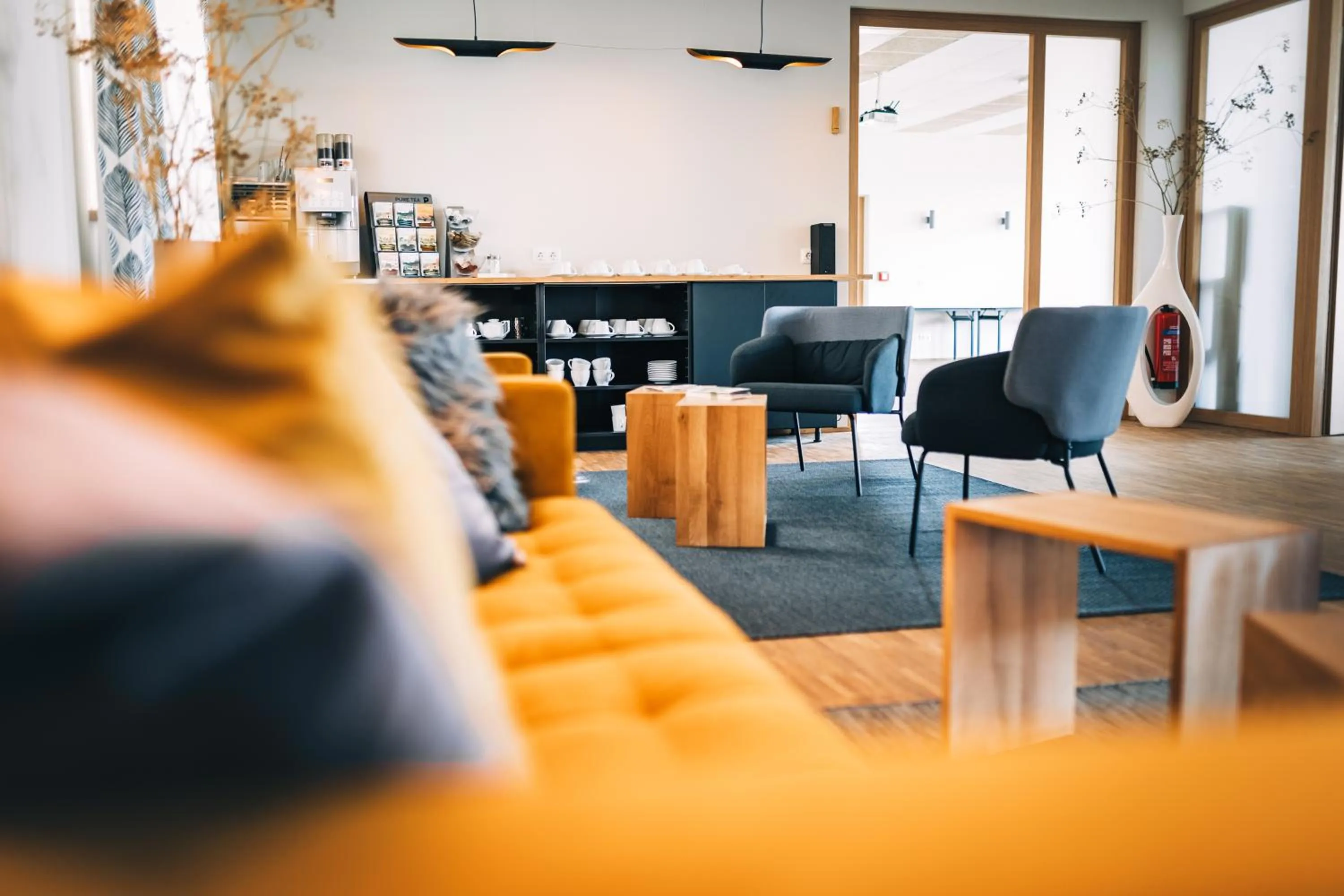 Lounge or bar in Ökohotel aus Holz Alea Eco