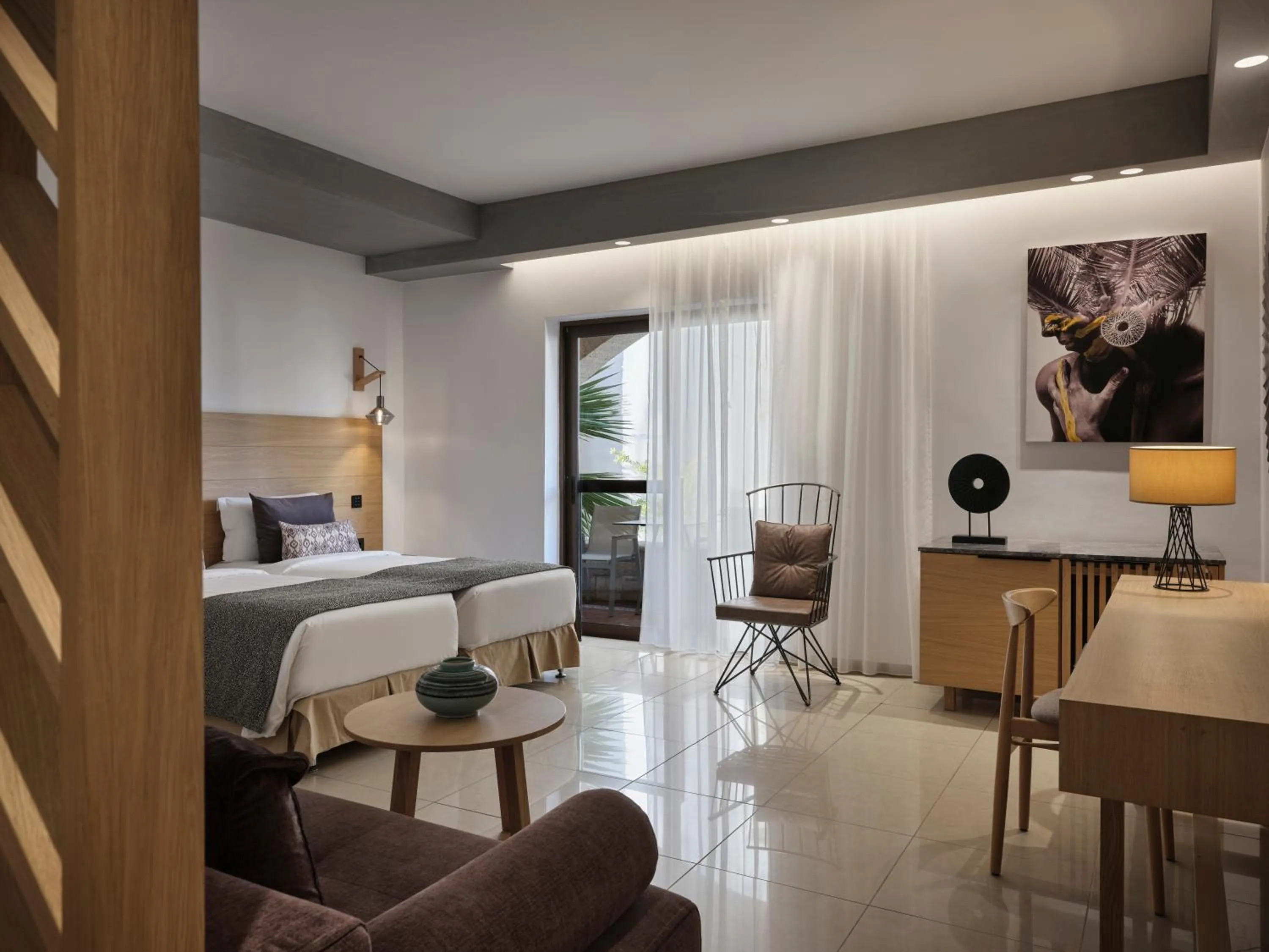 Bedroom, Bed in Atlantica Caldera Palace