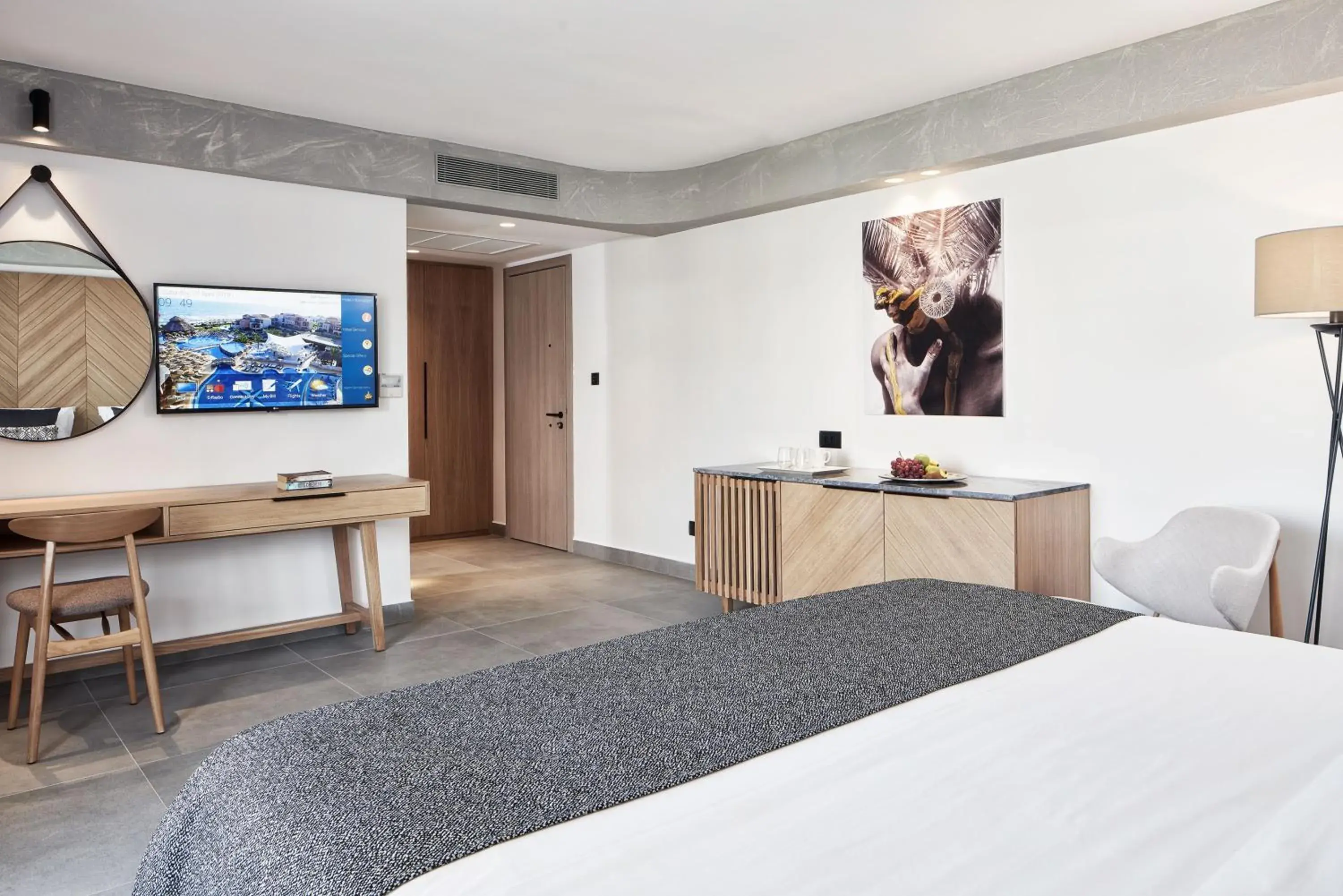 Bedroom, Bed in Atlantica Caldera Palace Bedroom, Bed in Atlantica Caldera Palace