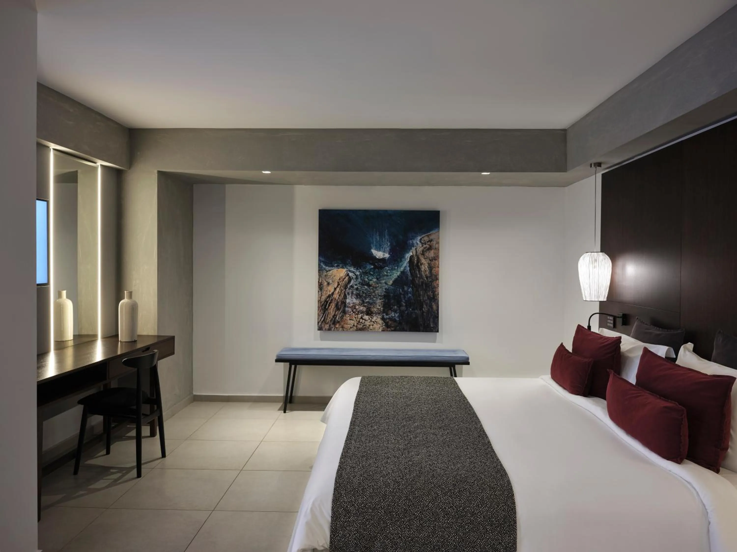 Bedroom, Bed in Atlantica Caldera Palace