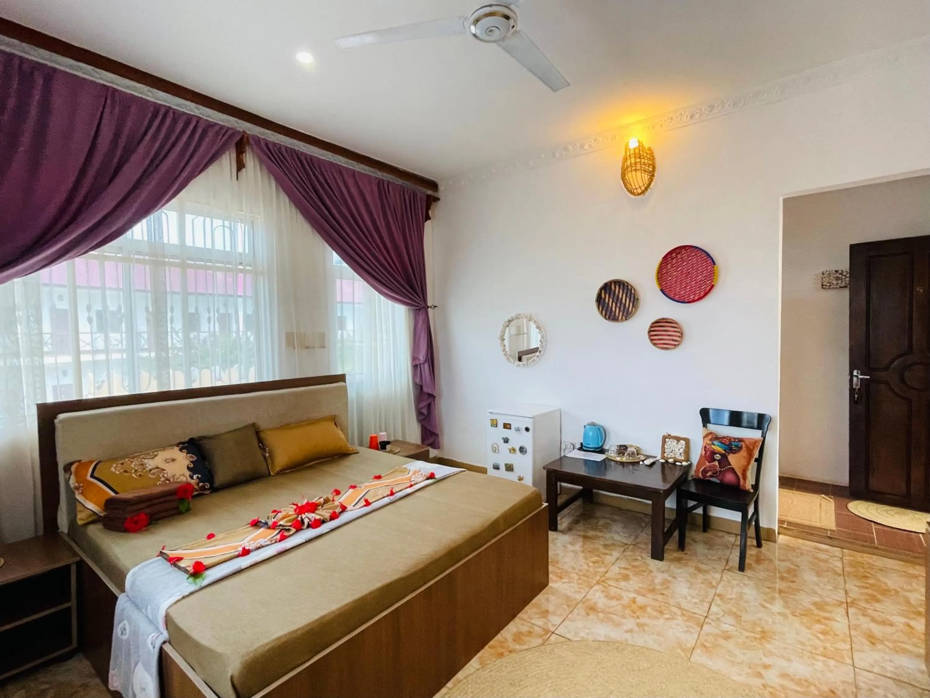 Bed in Max Hotel Nungwi