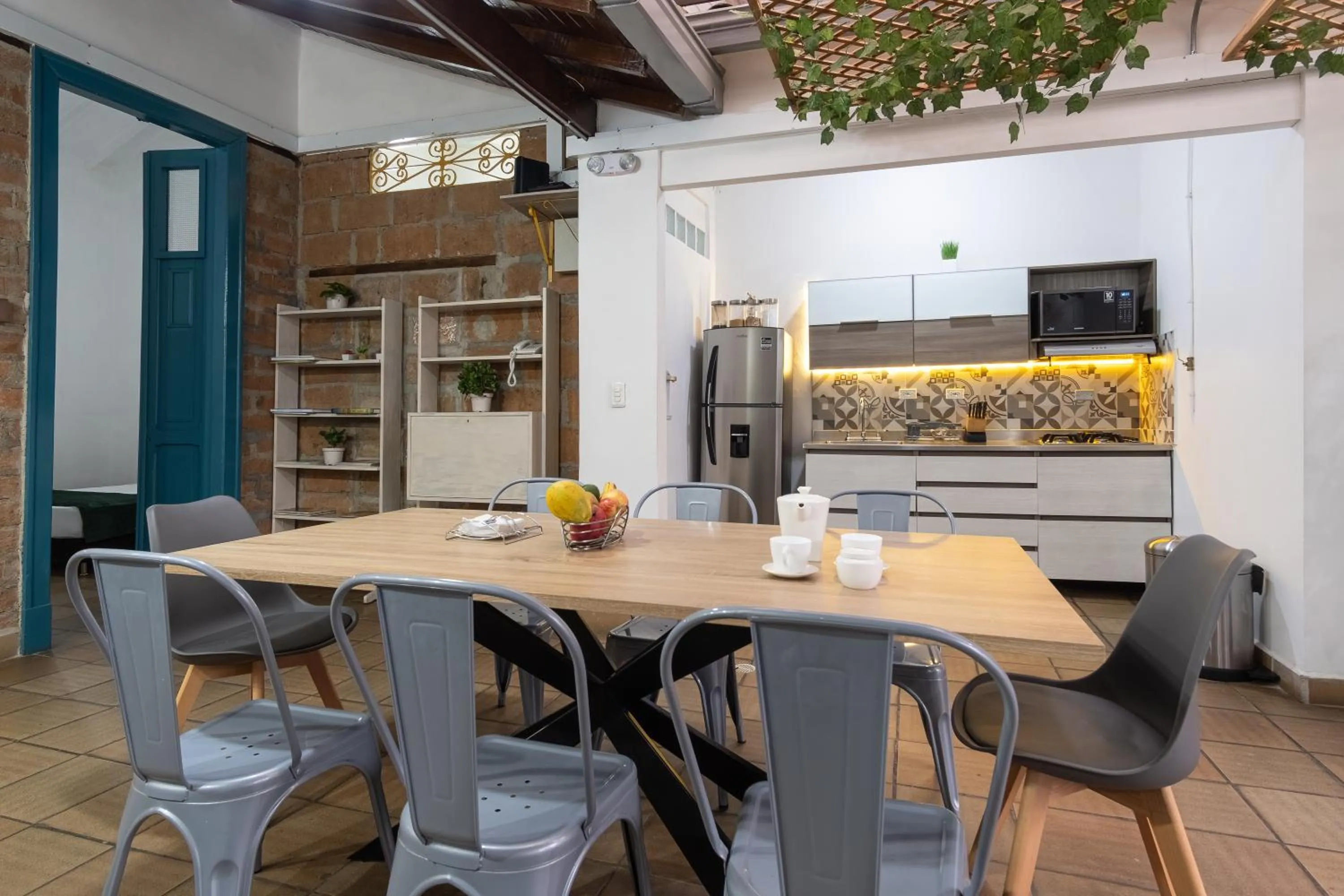 Kitchen or kitchenette in Botánica Casa Hotel