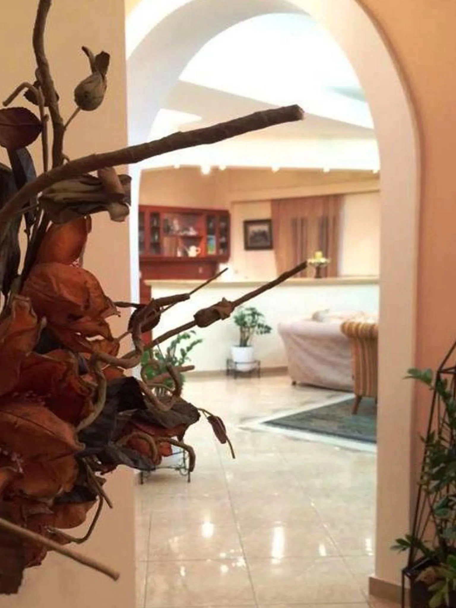 Communal lounge/ TV room, Bed in Nefeli Boutique Hotel