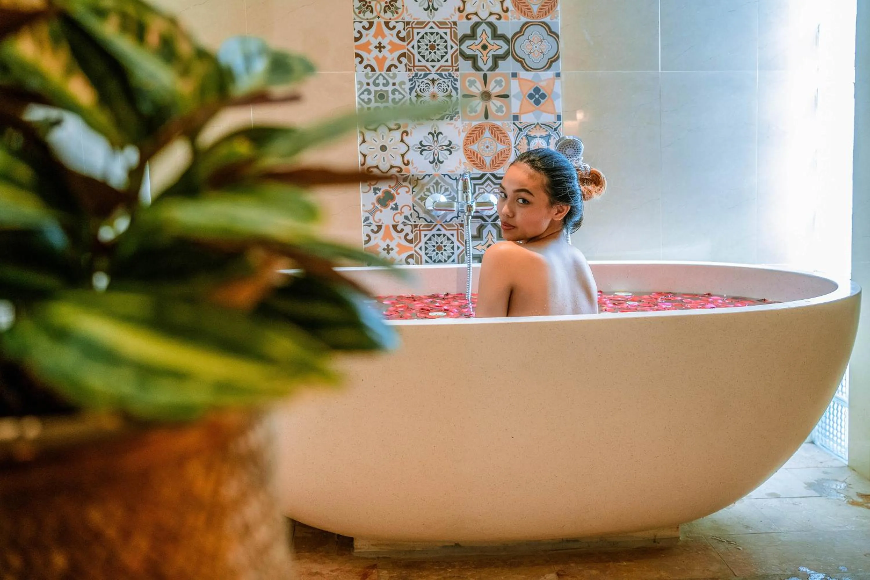 Bathroom in Kahayana Suites Ubud