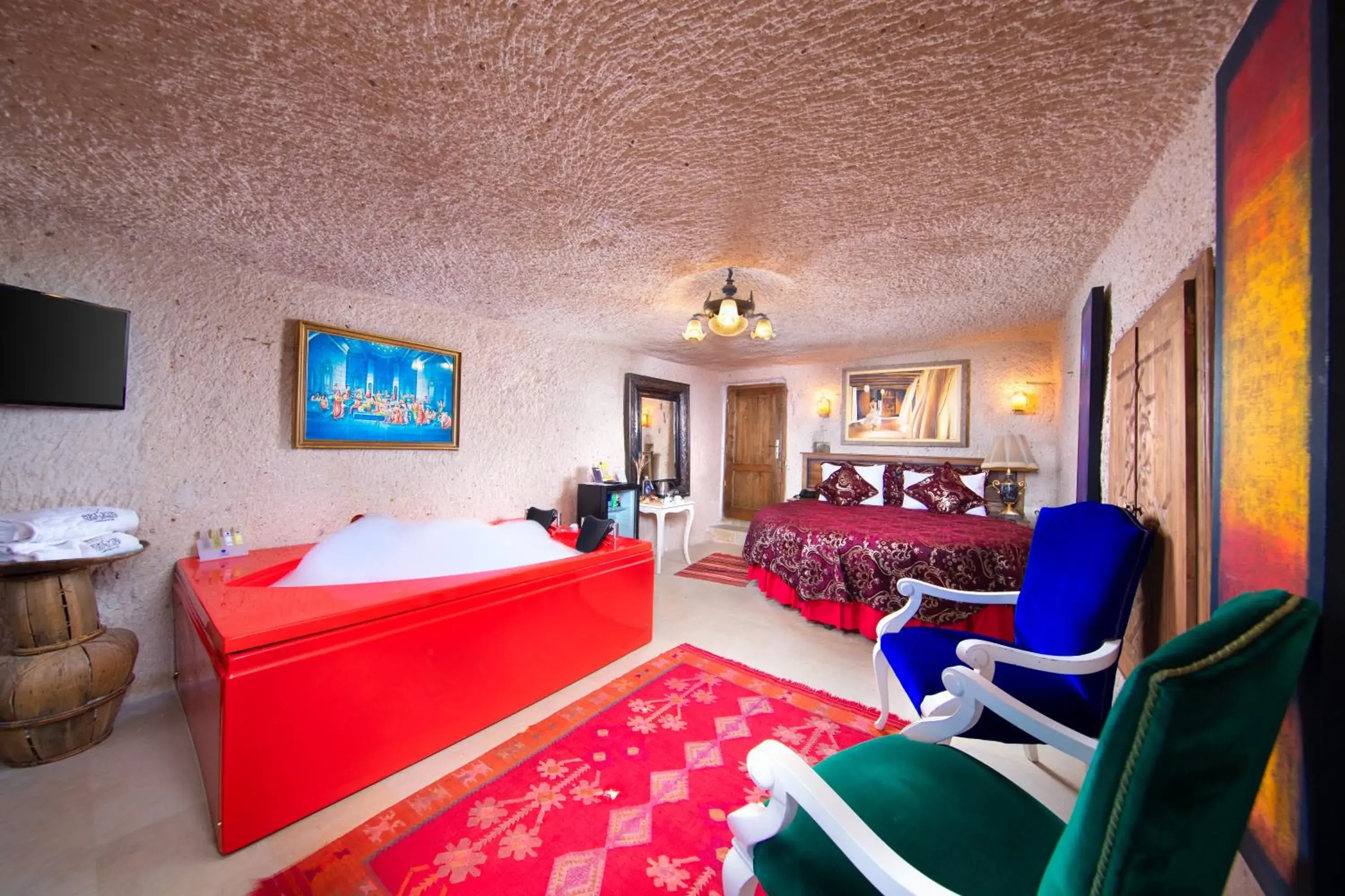 Bed in Cappadocia Fairy Chimneys Selfie Cave Hotels - Special Class Bed in Cappadocia Fairy Chimneys Selfie Cave Hotels - Special Class