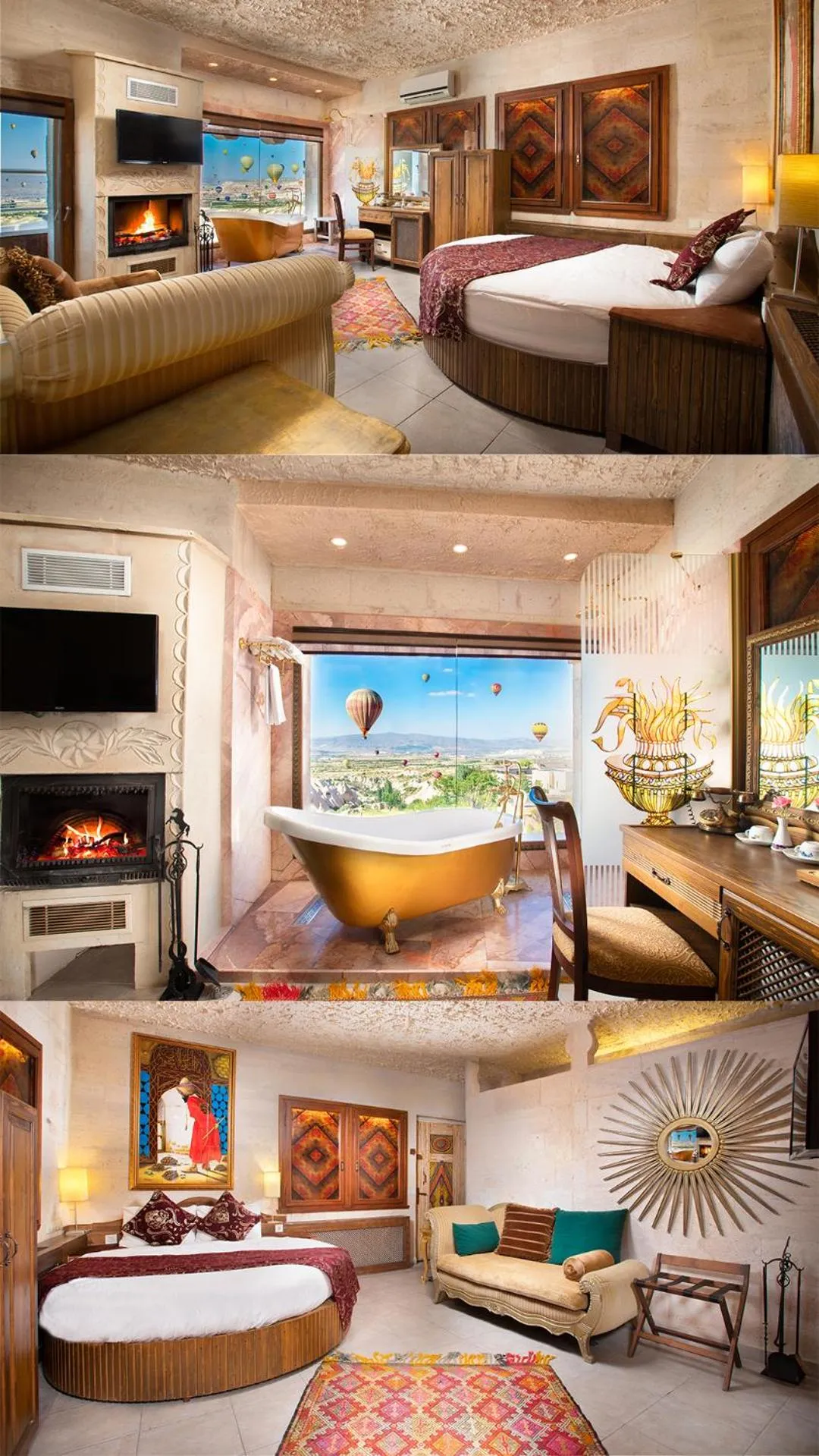 Bed in Cappadocia Fairy Chimneys Selfie Cave Hotels - Special Class