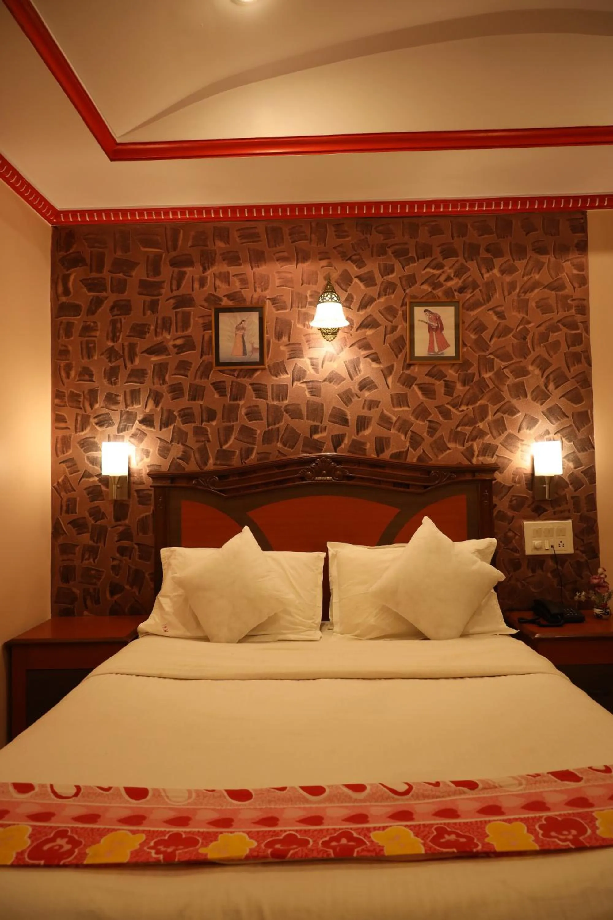 Bed in Hotel Pratap Heritage