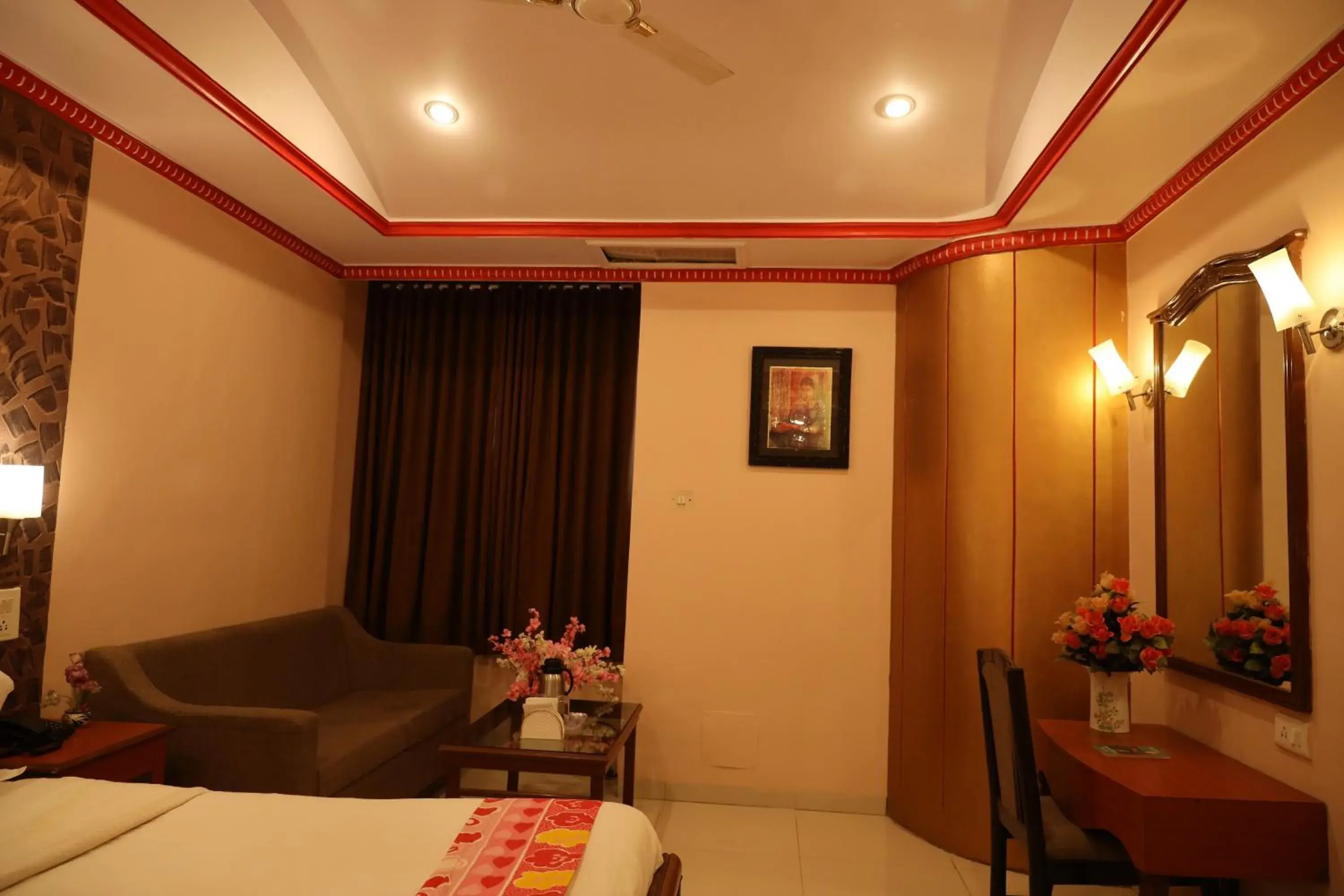 Seating area, Bed in Hotel Pratap Heritage Seating area, Bed in Hotel Pratap Heritage