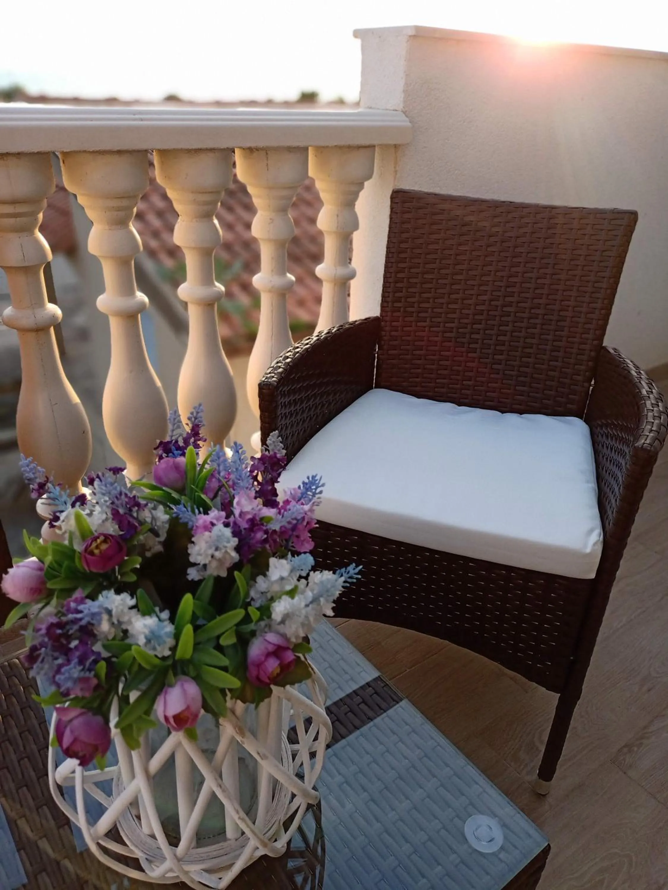 Balcony/Terrace, Bed in B&B Villa Sara Falconara
