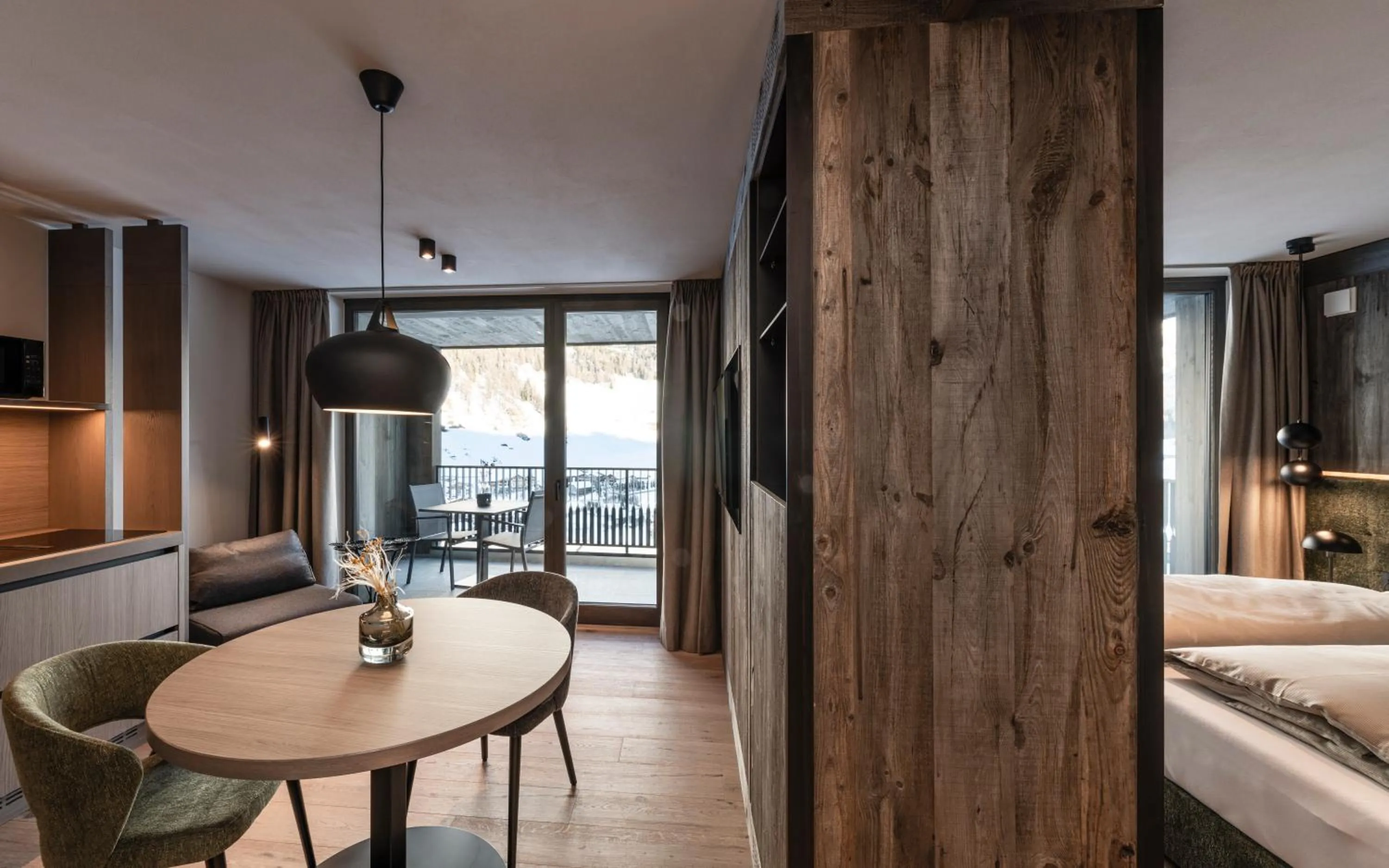 Kitchen or kitchenette, Bed in Surega - Idyllic Farmhouse