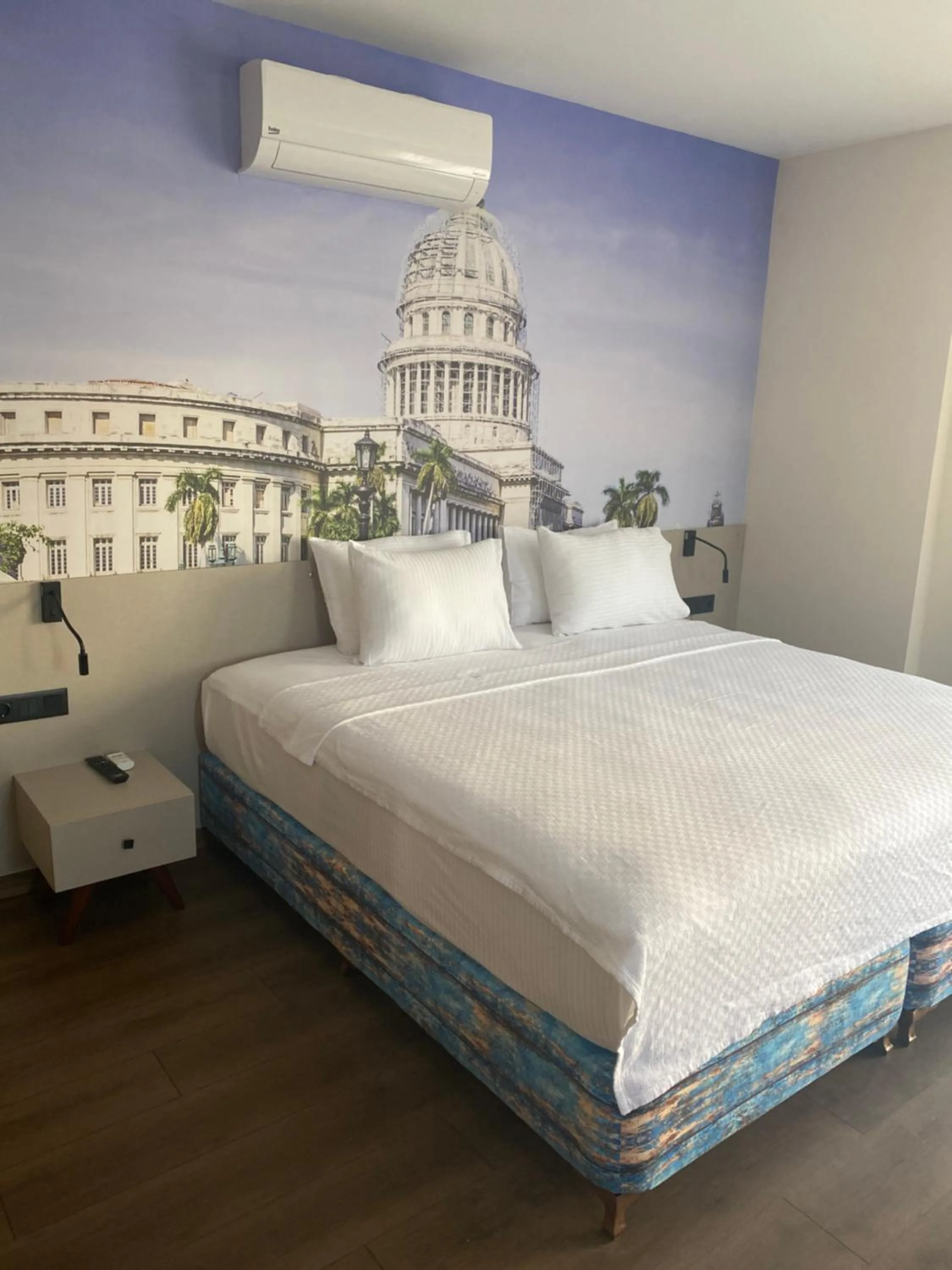 Bed in OFURO WORLD HOTEL SPA