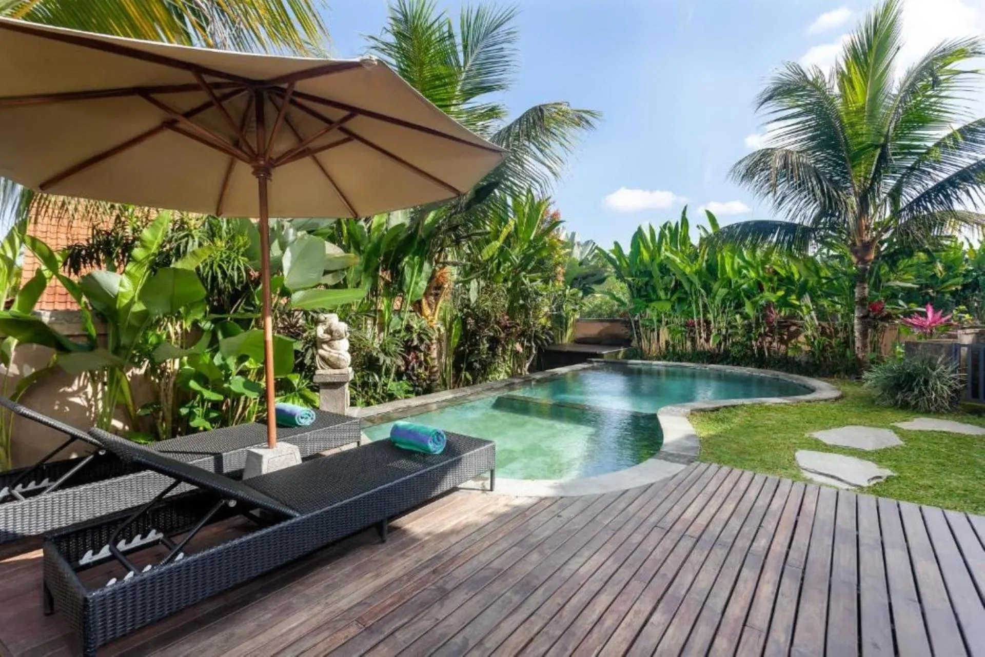 Pool view in Santris Villas by GenuineHost