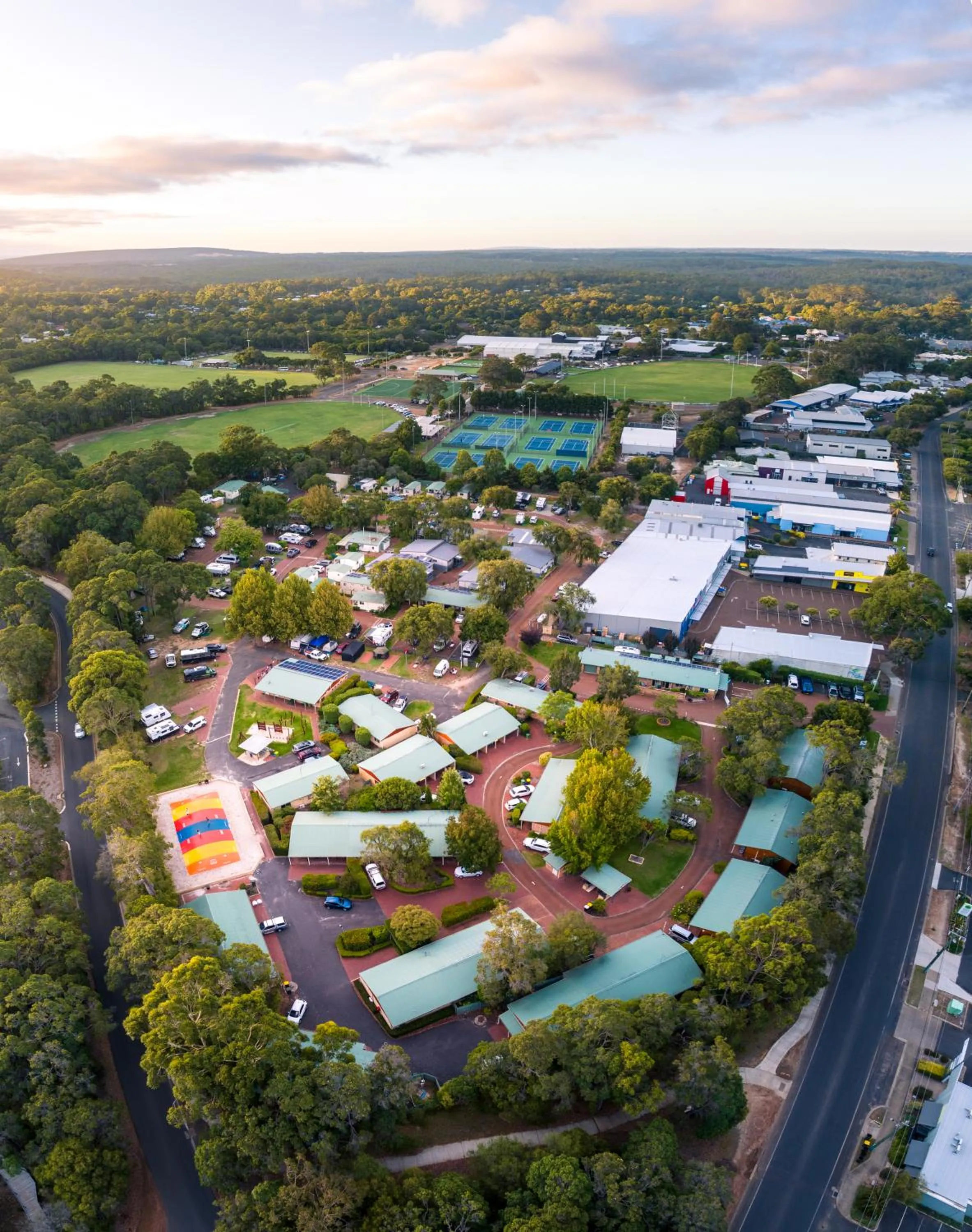 Bird's eye view in Margaret River Tourist Park