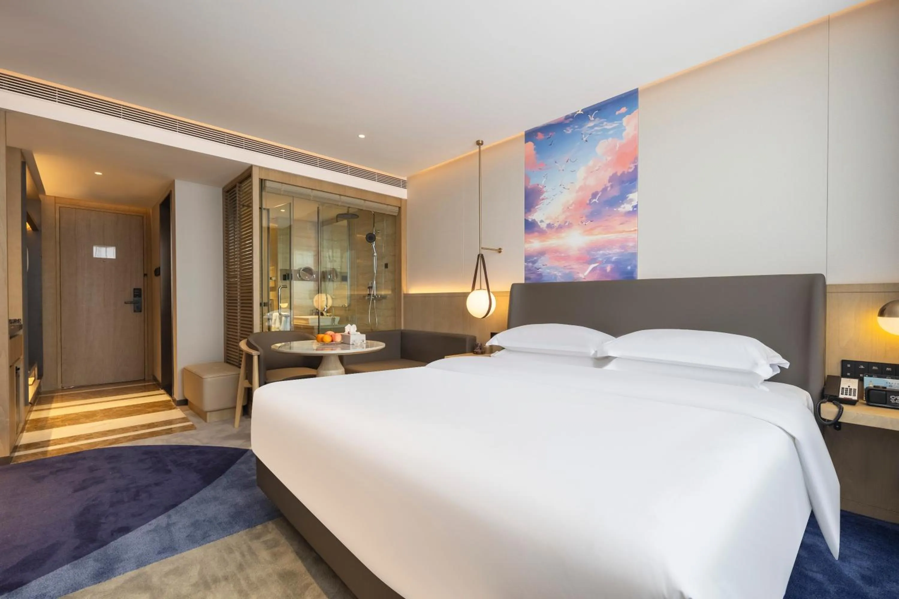 Bed in The Center Hotel Weihai