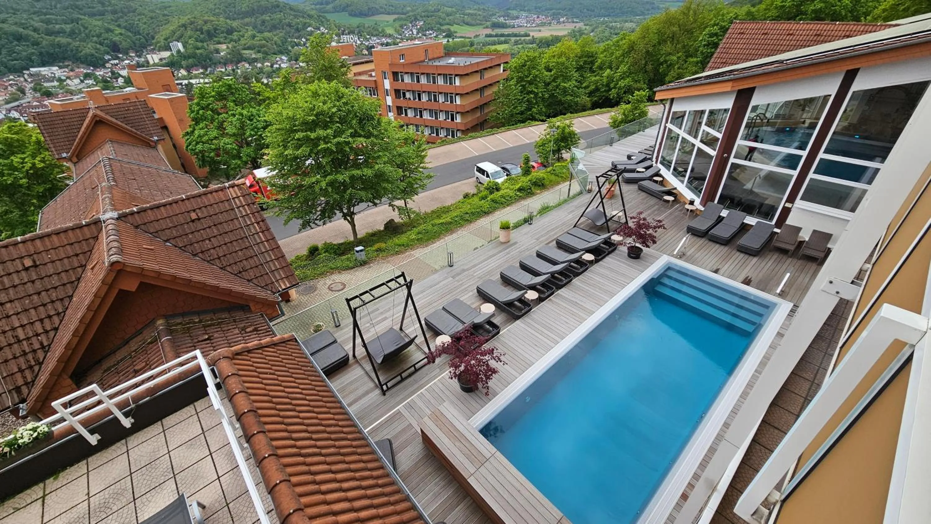 Pool view in Göbels Hotel Rodenberg