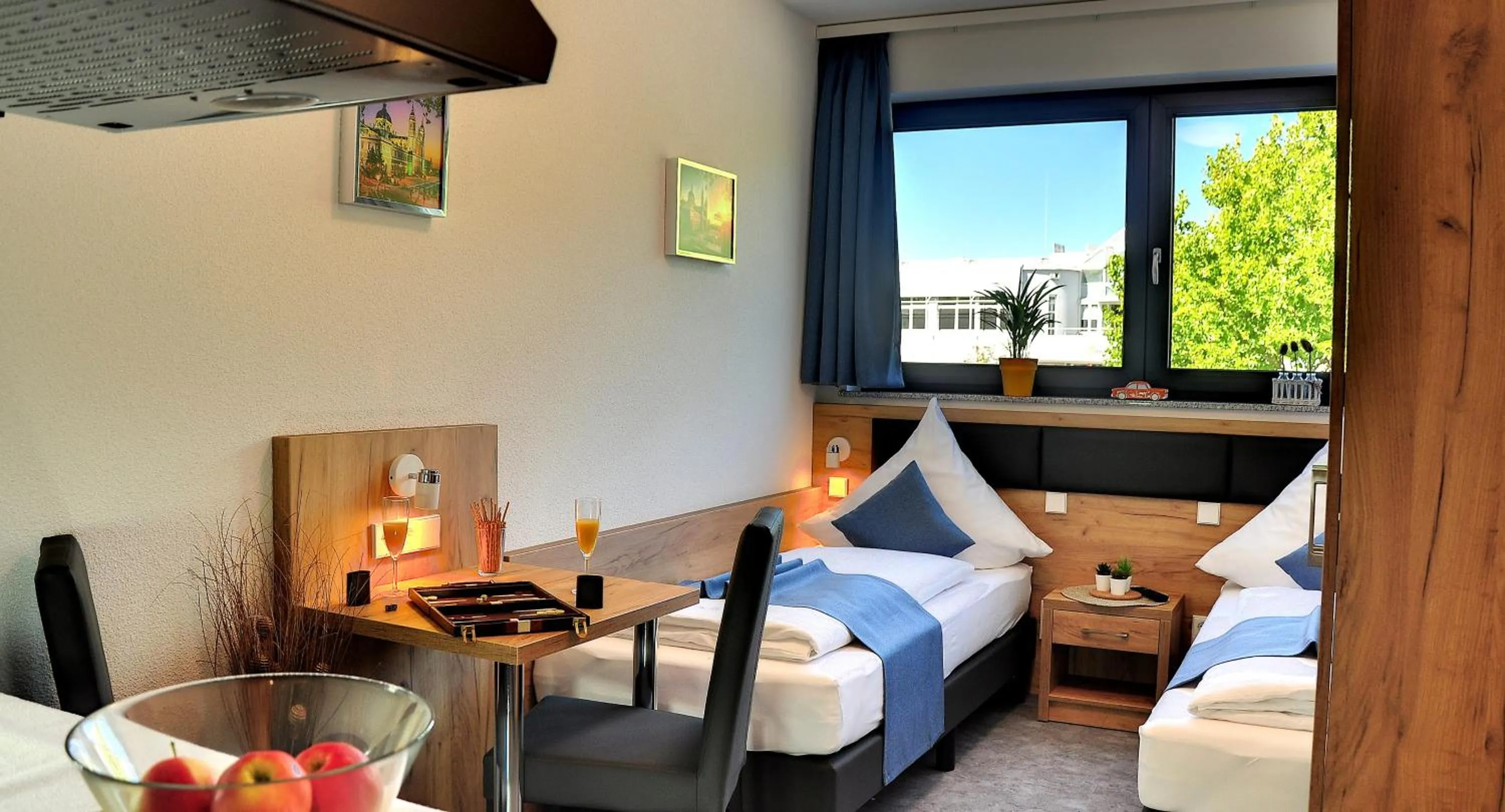 Dining area, Bed in Motel am Fürfelder Schloss