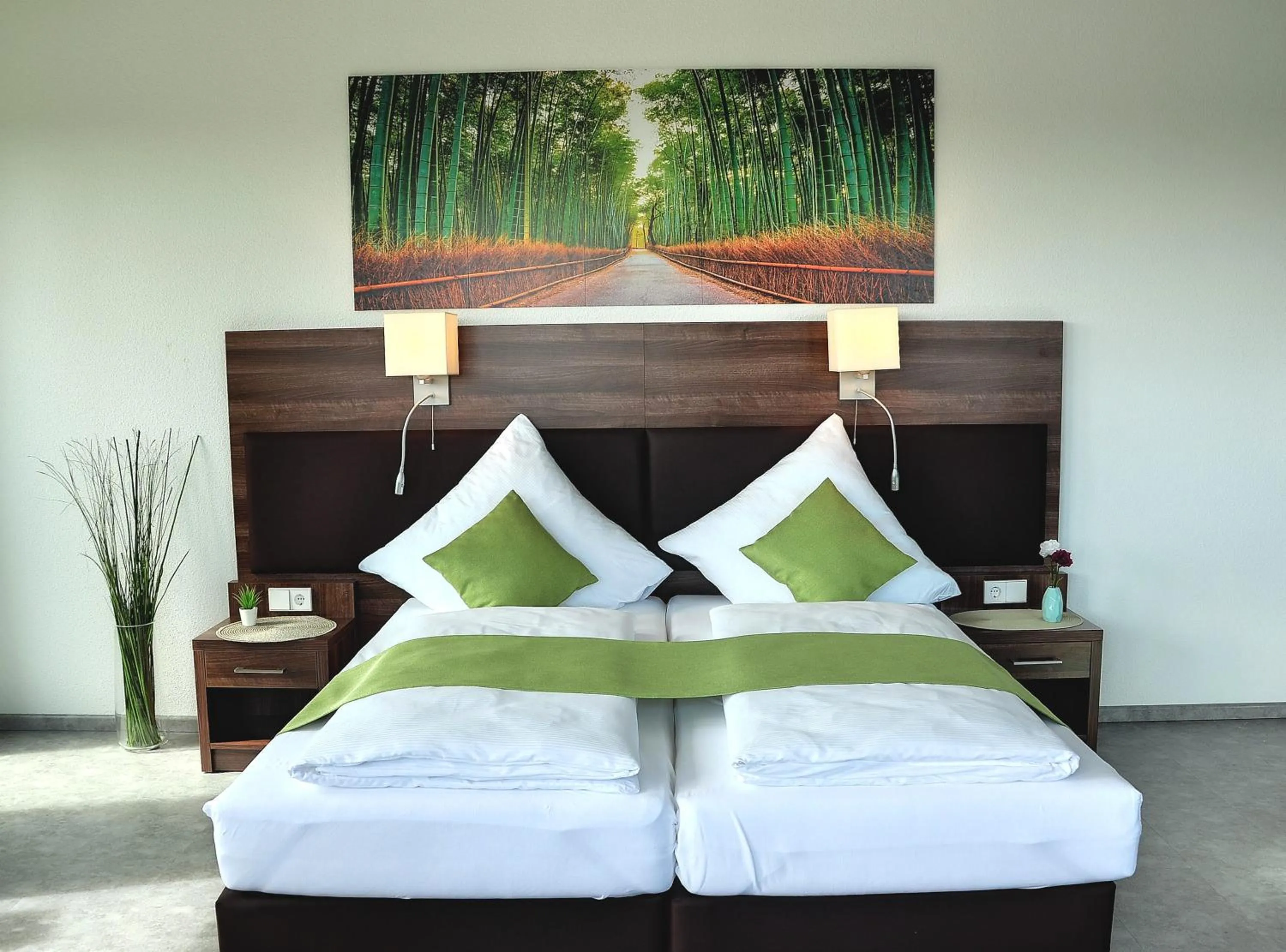 Bed in Motel am Fürfelder Schloss