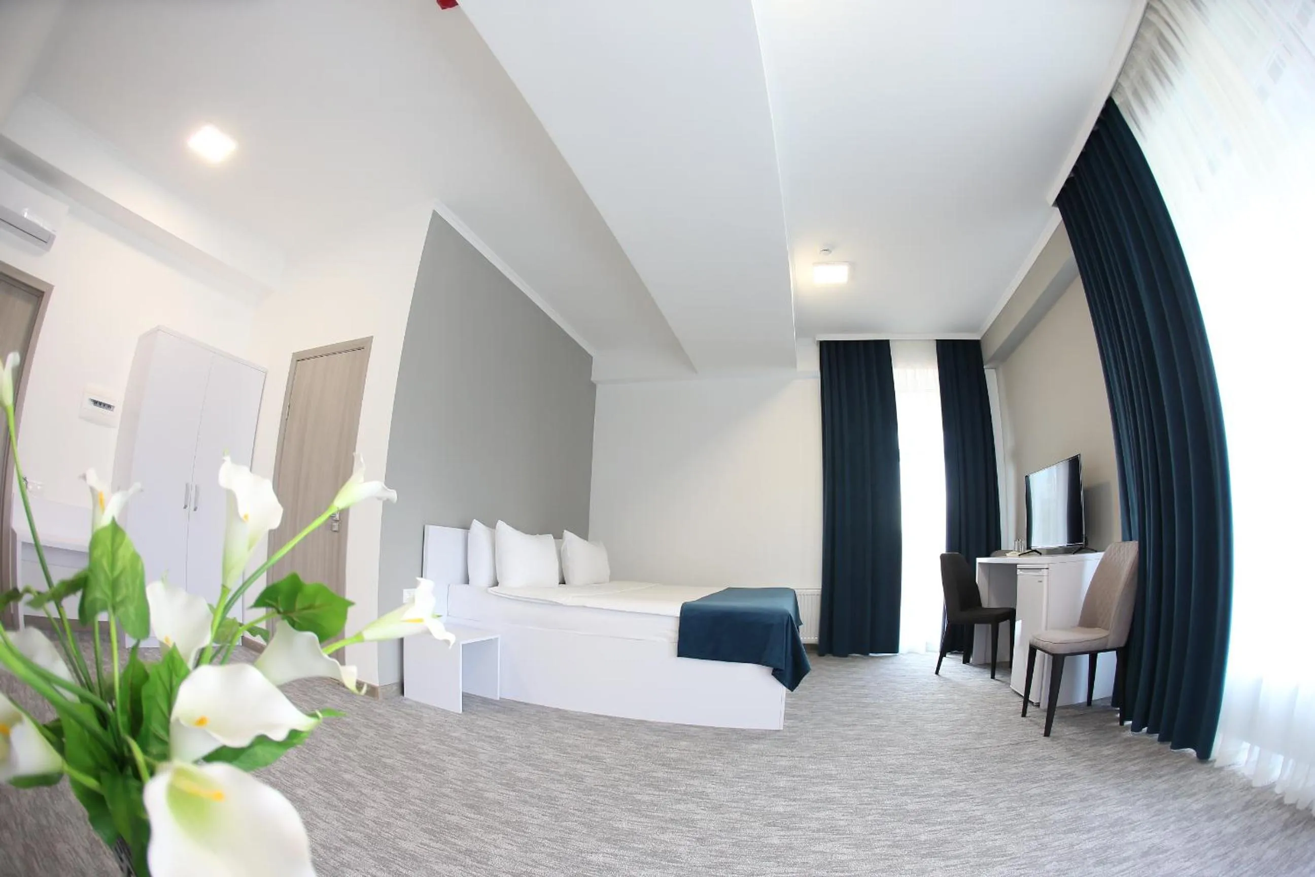 Bed in Glass Cube Hotel