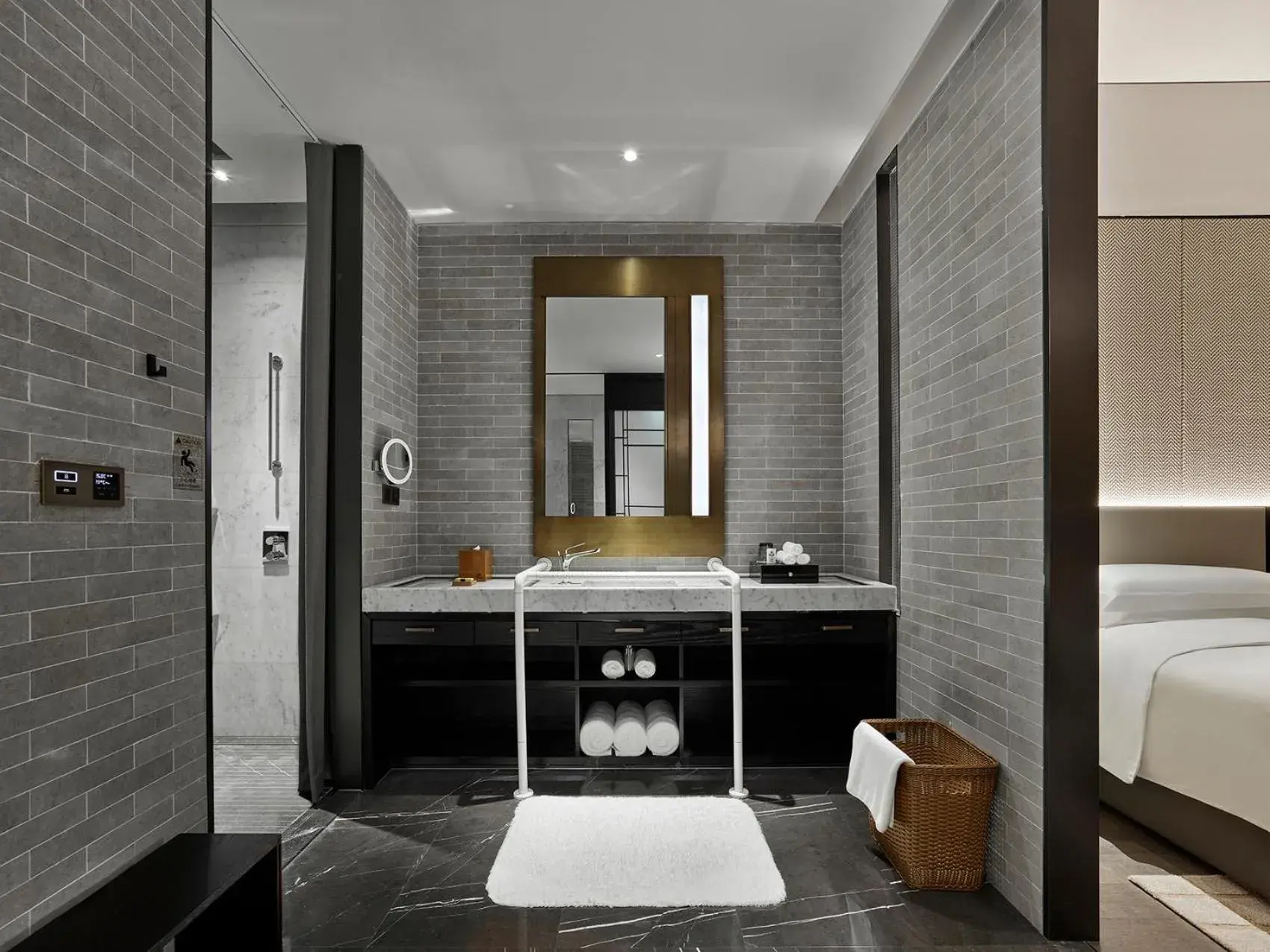 Bathroom, Bed in InterContinental Dongguan by IHG Bathroom, Bed in InterContinental Dongguan by IHG