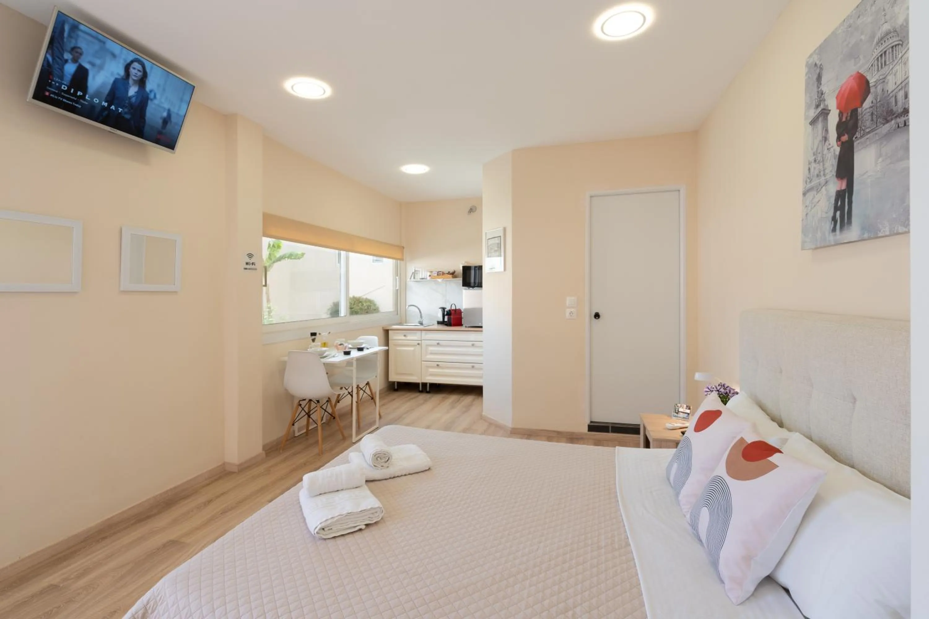 Bedroom, Bed in Modular Bungalows With Heated Pool Artemis Greece