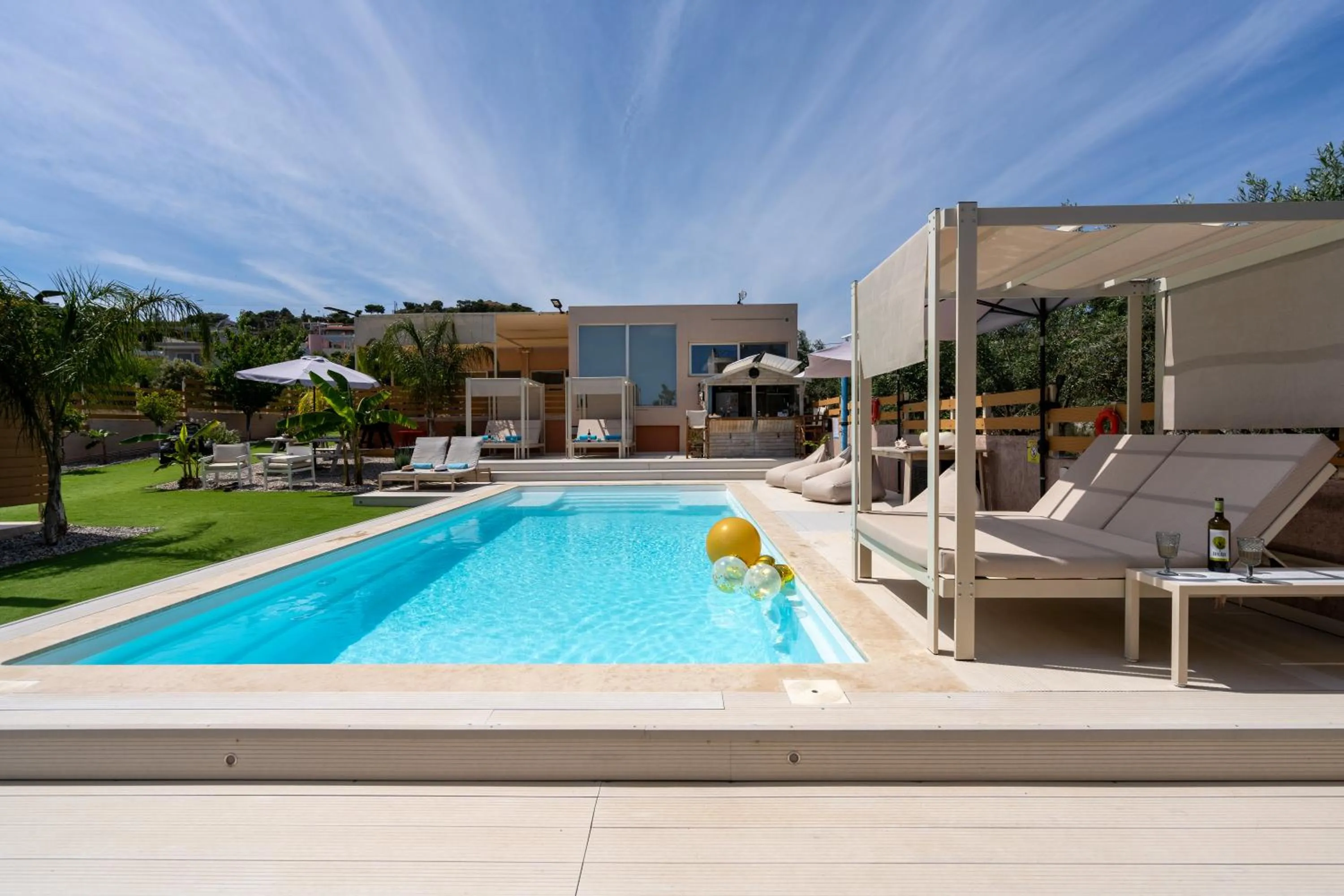 Swimming pool in Modular Bungalows With Heated Pool Artemis Greece