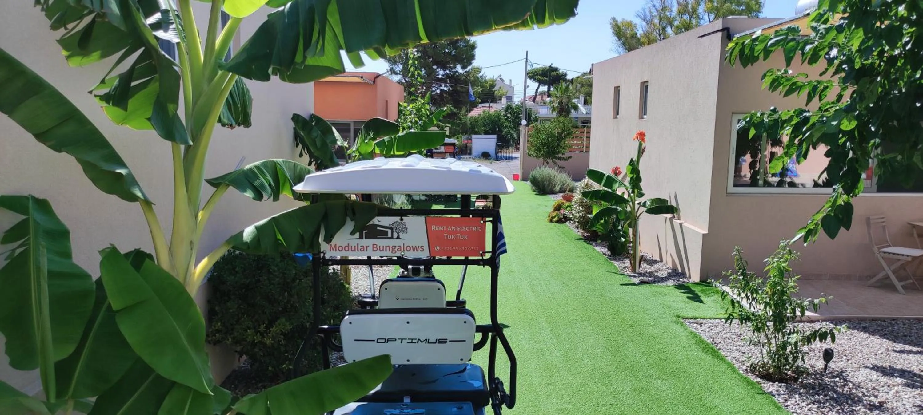 shuttle in Modular Bungalows With Heated Pool Artemis Greece