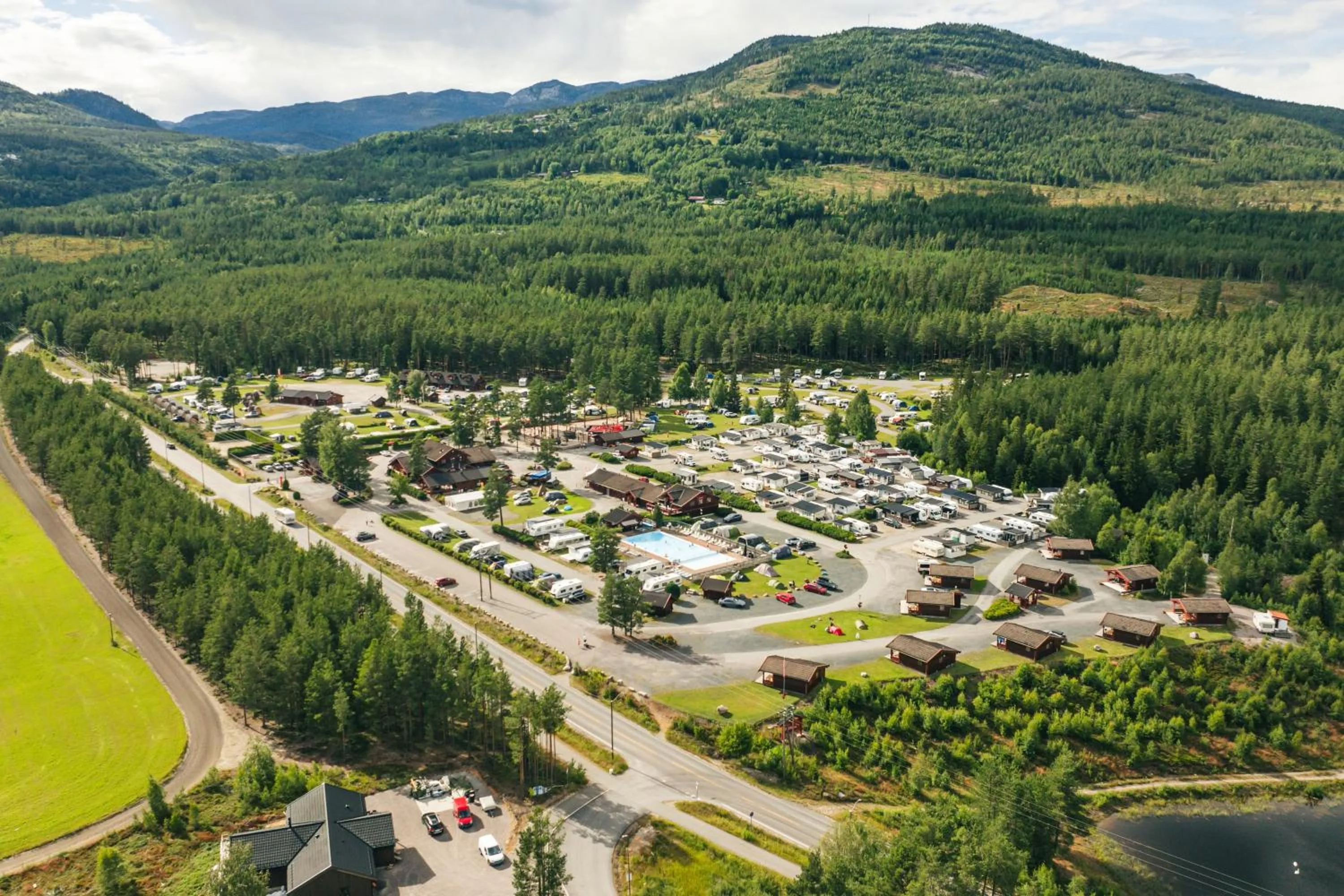 Bird's eye view in First Camp Bø - Telemark