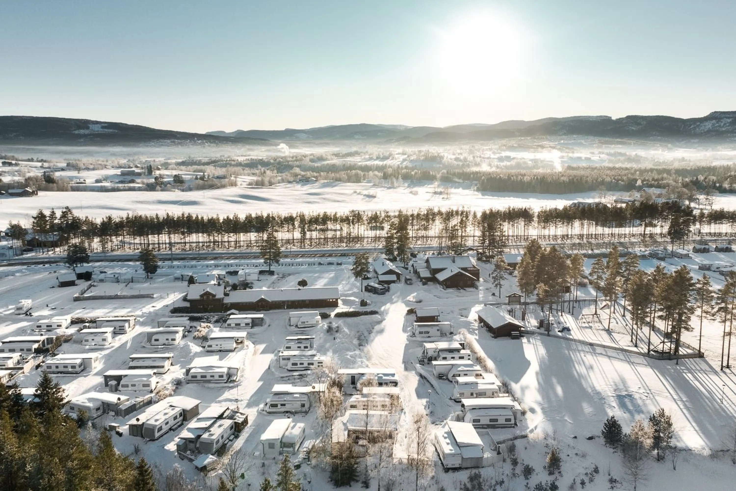 Bird's eye view in First Camp Bø - Telemark
