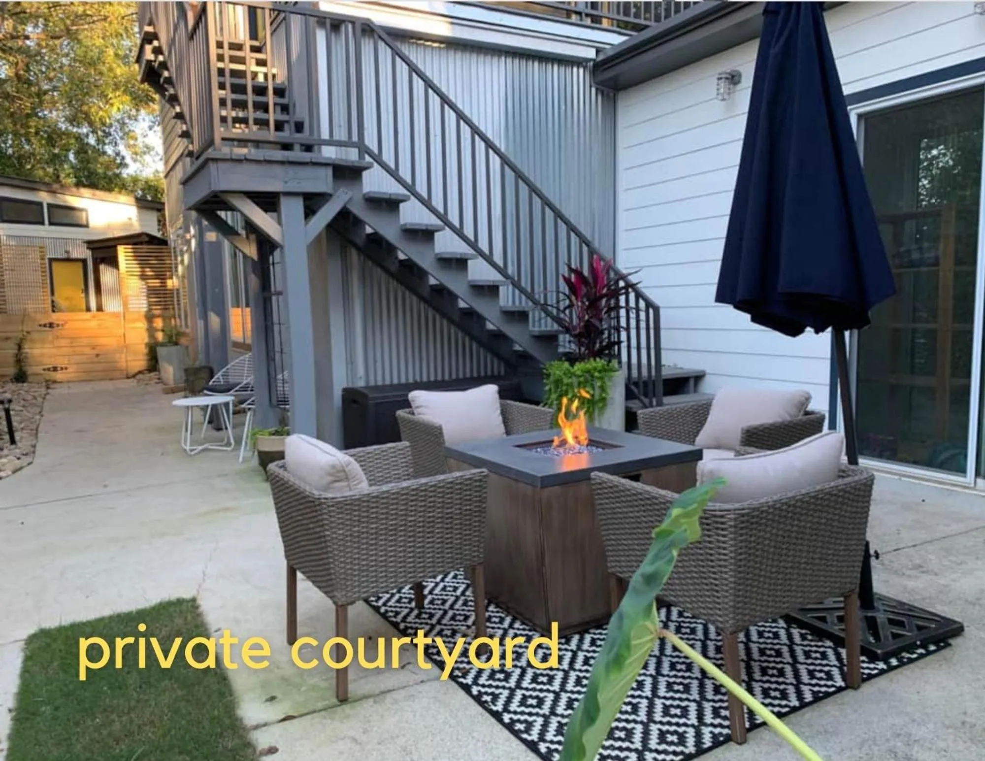 Patio in NormalBnB - 2 Blocks From Restaurants, Bars, Hospital