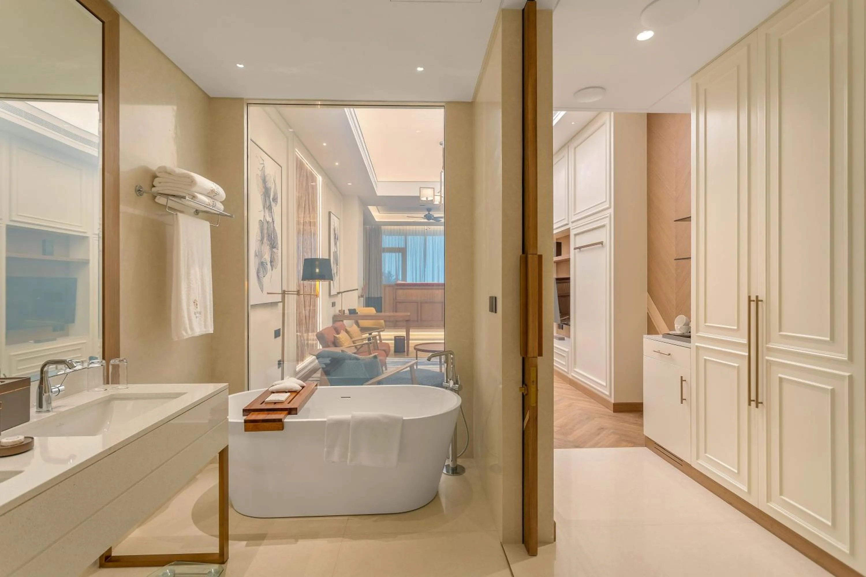 Bathroom, Bed in Ajman Hotel & Villas by Blazon Hotels