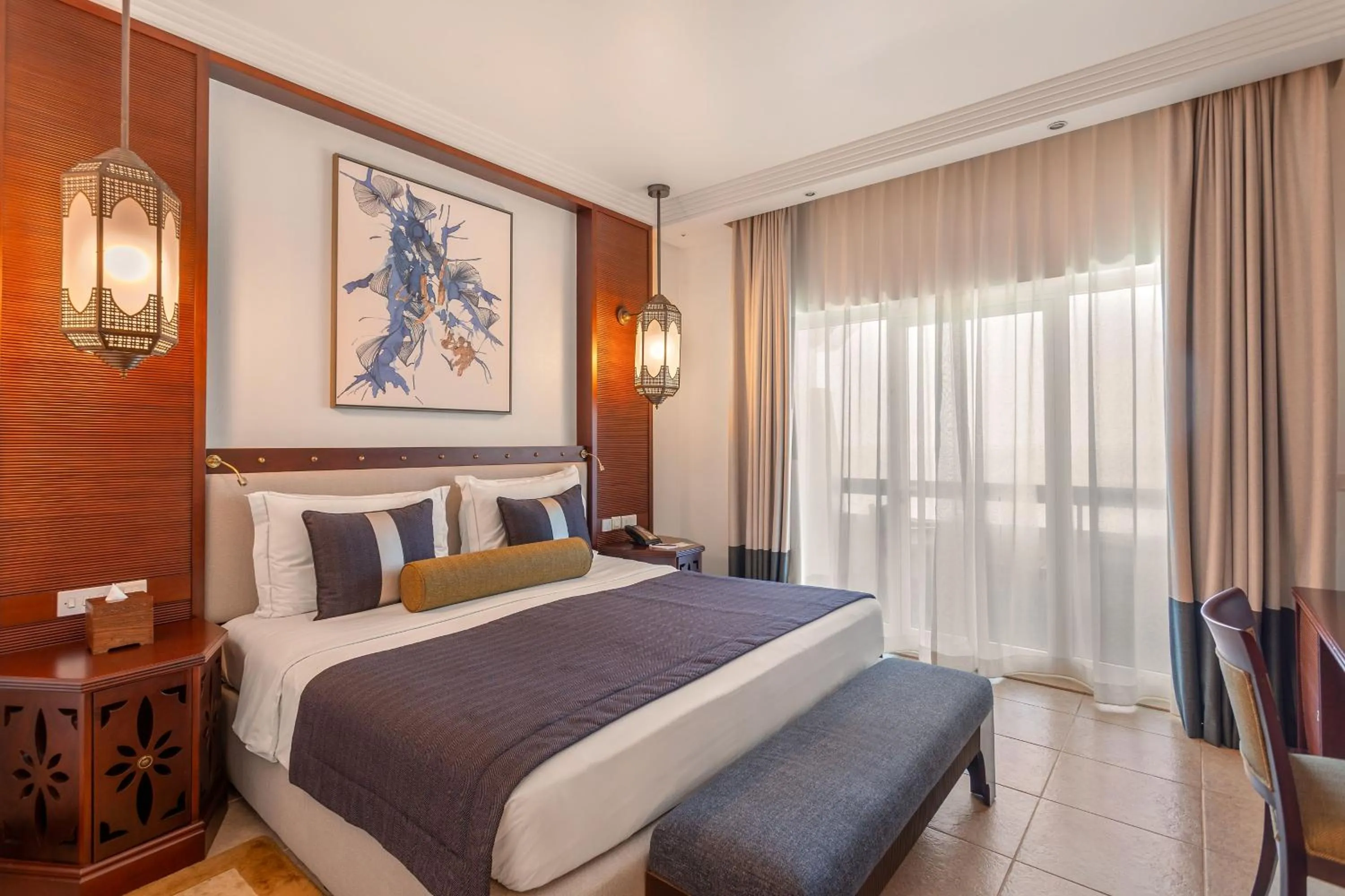 Bed in Ajman Hotel & Villas by Blazon Hotels