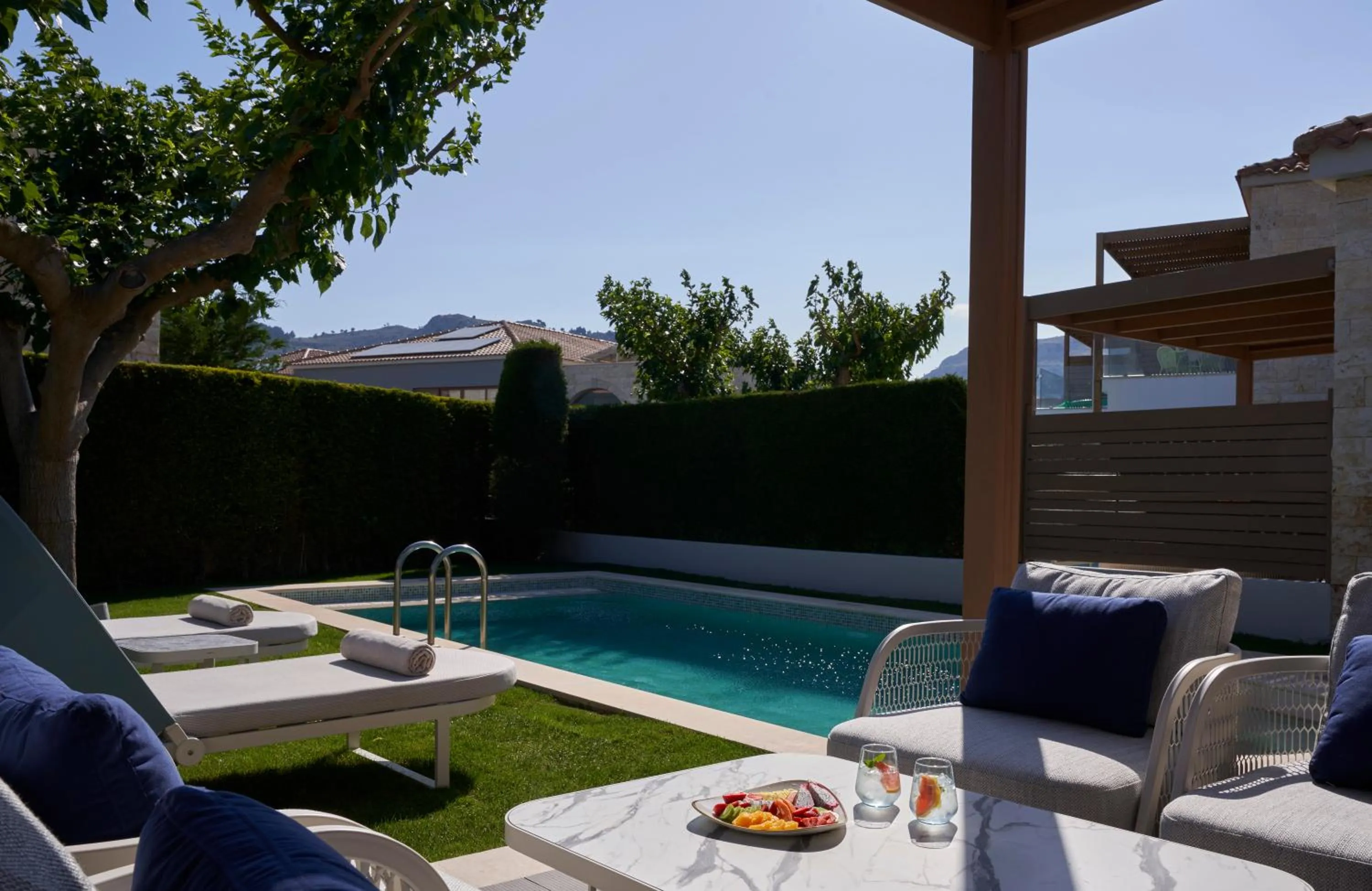 Patio in Atlantica Holiday Village Rhodes