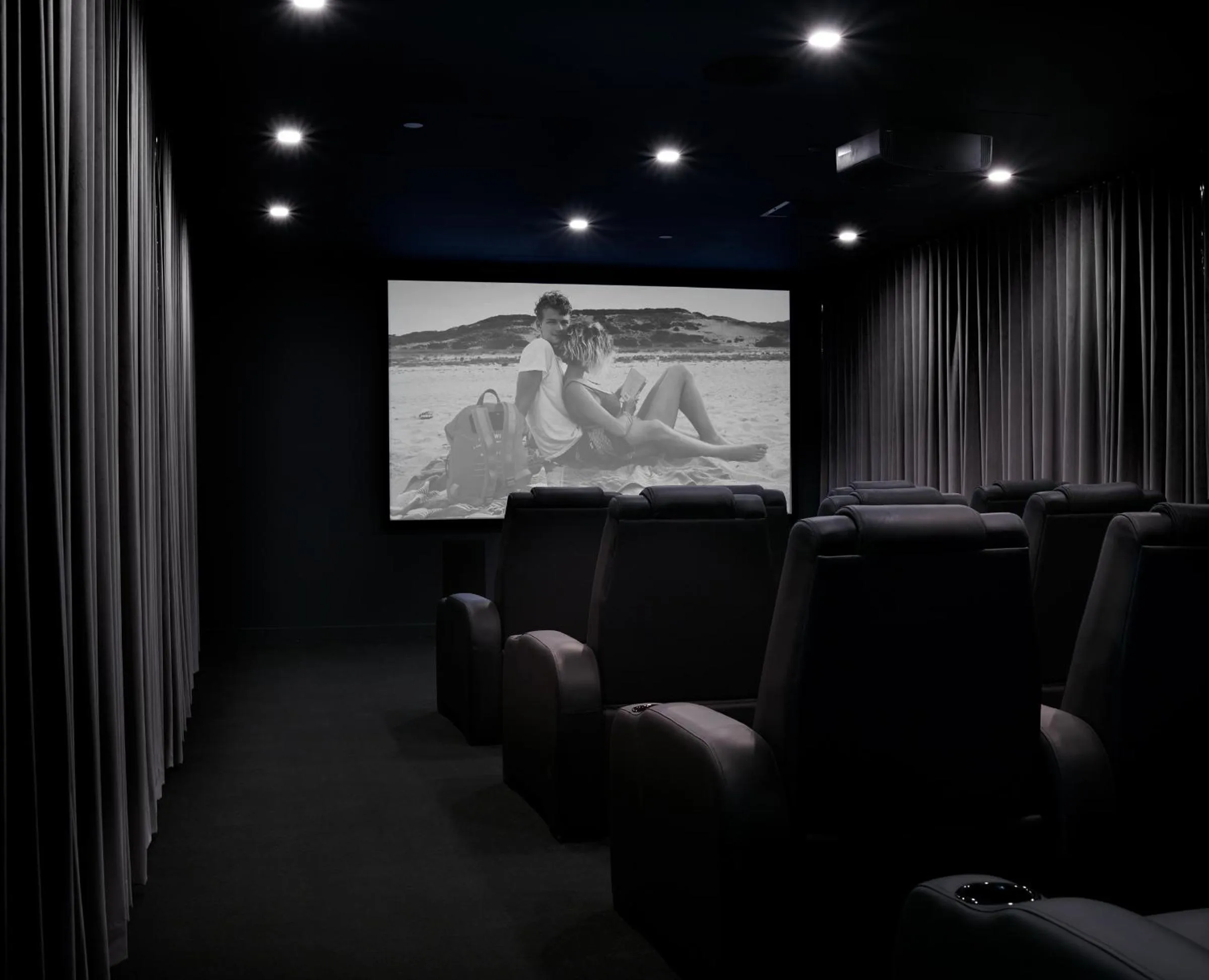 Communal lounge/ TV room in AKA West Hollywood