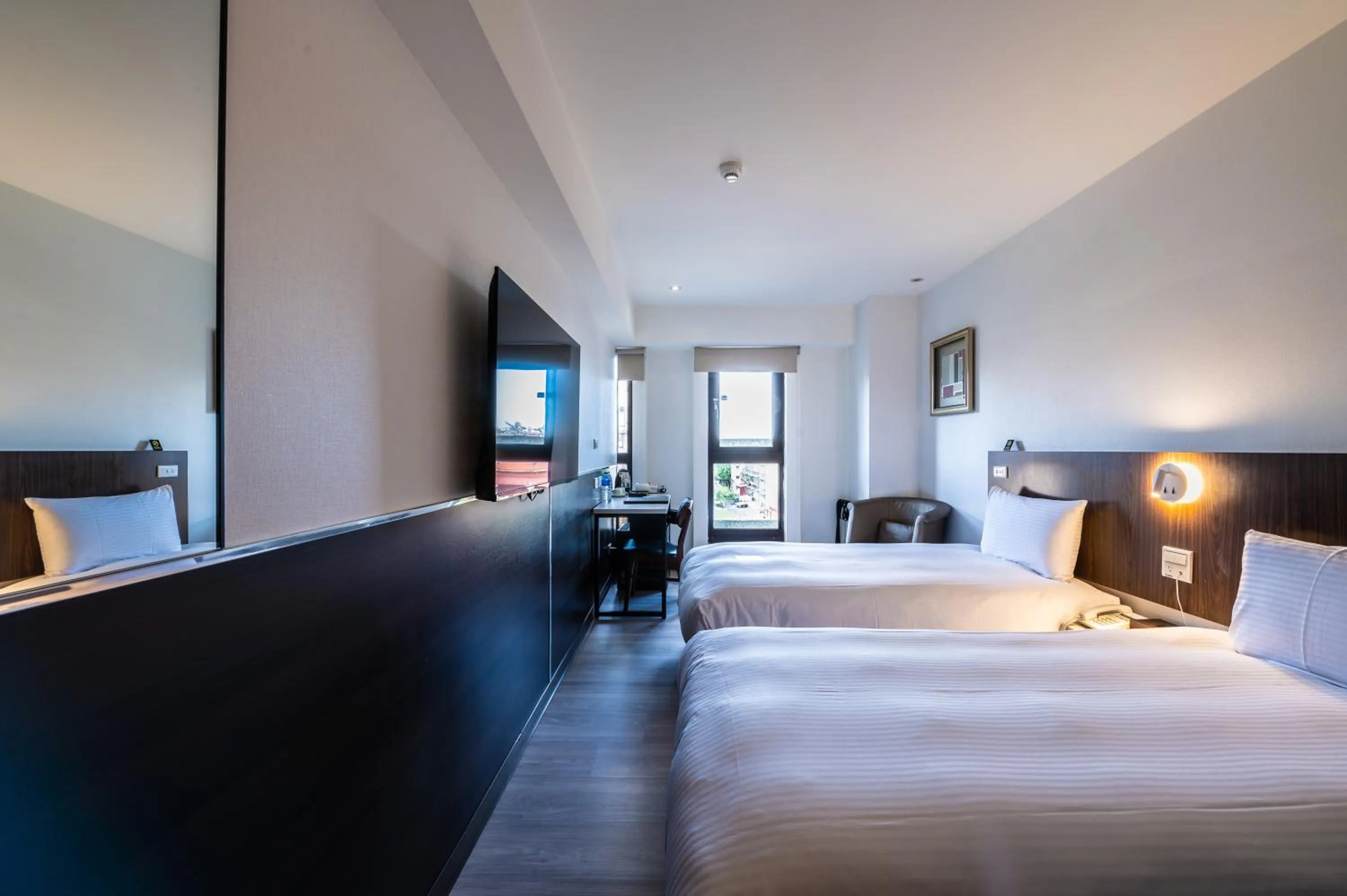 TV and multimedia, Bed in Hub Hotel - Songshan Airport Branch