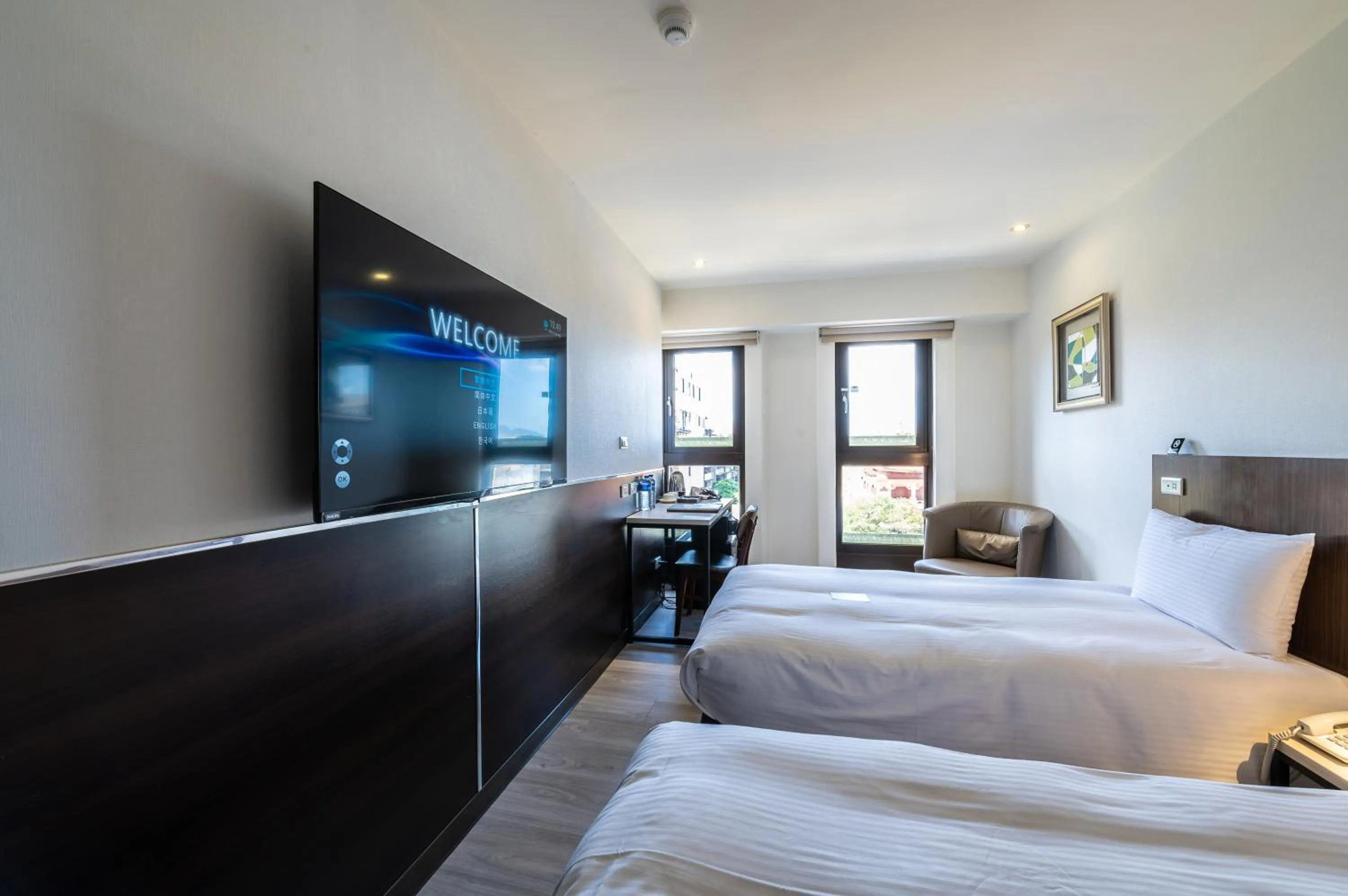 TV and multimedia, Bed in Hub Hotel - Songshan Airport Branch